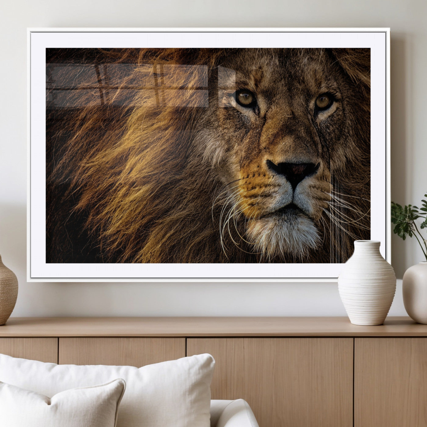 MGC-FP-36x24 - Mighty Lion Wall Art Animal Canvas Print