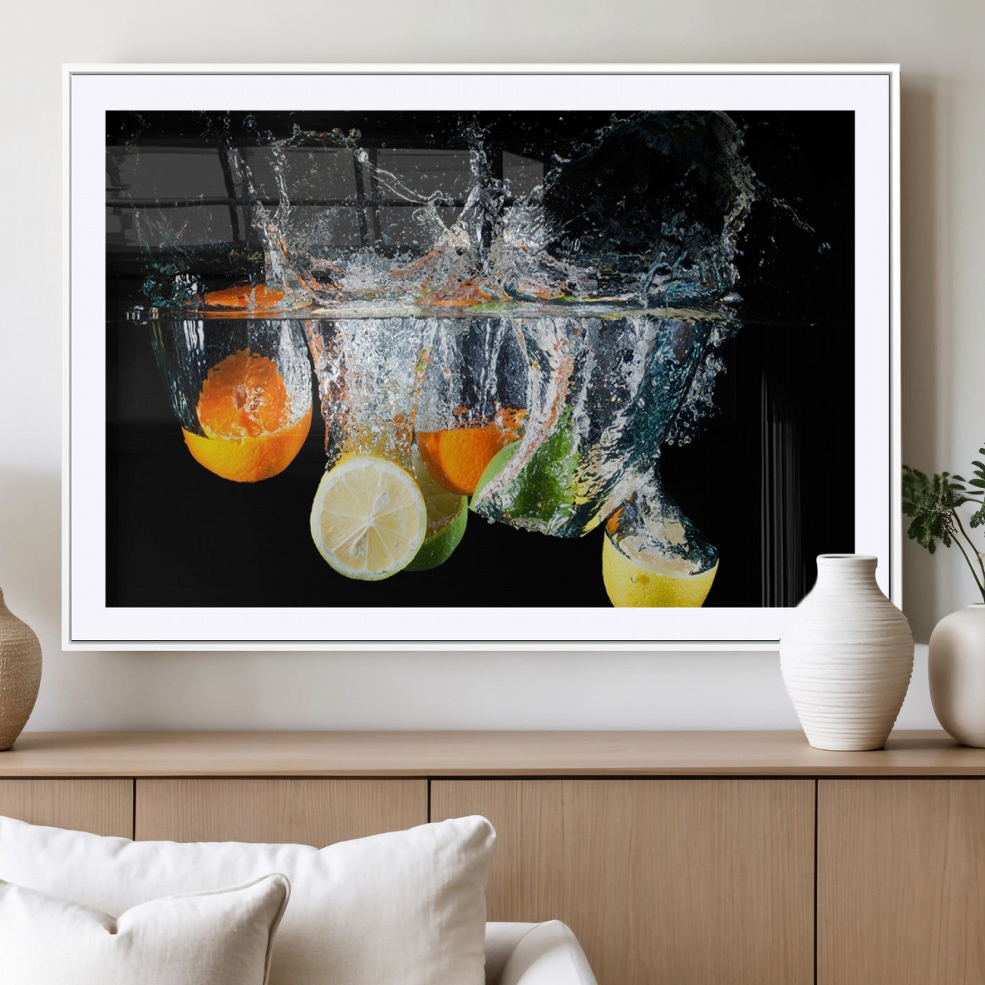 MGC-FP-36x24 - Kitchen Wall Art, Kitchen Fruits Art Canvas Print