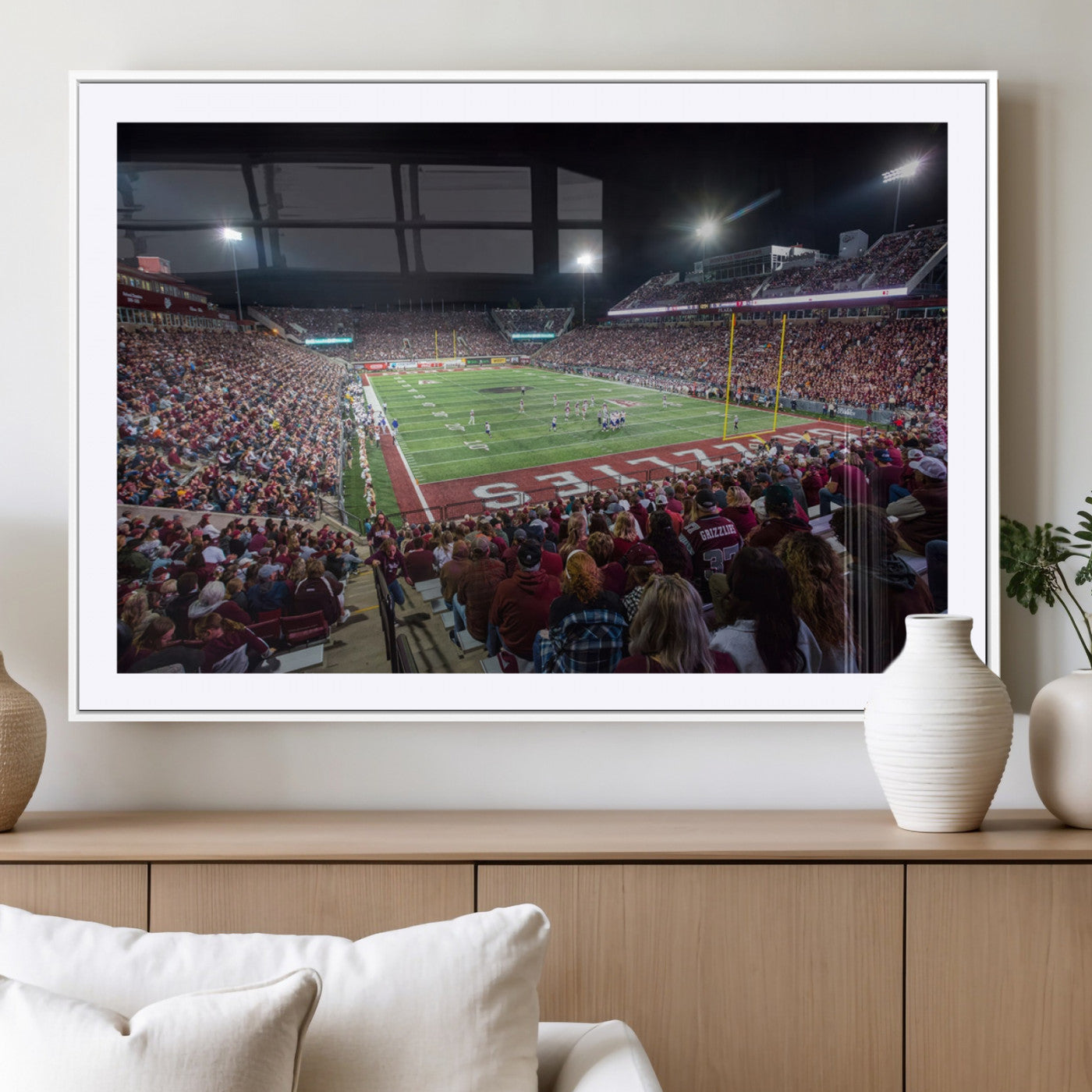 MGC-FP-36x24 - American Football Wall Art Canvas Print, Stadium Sport Wall Art Print