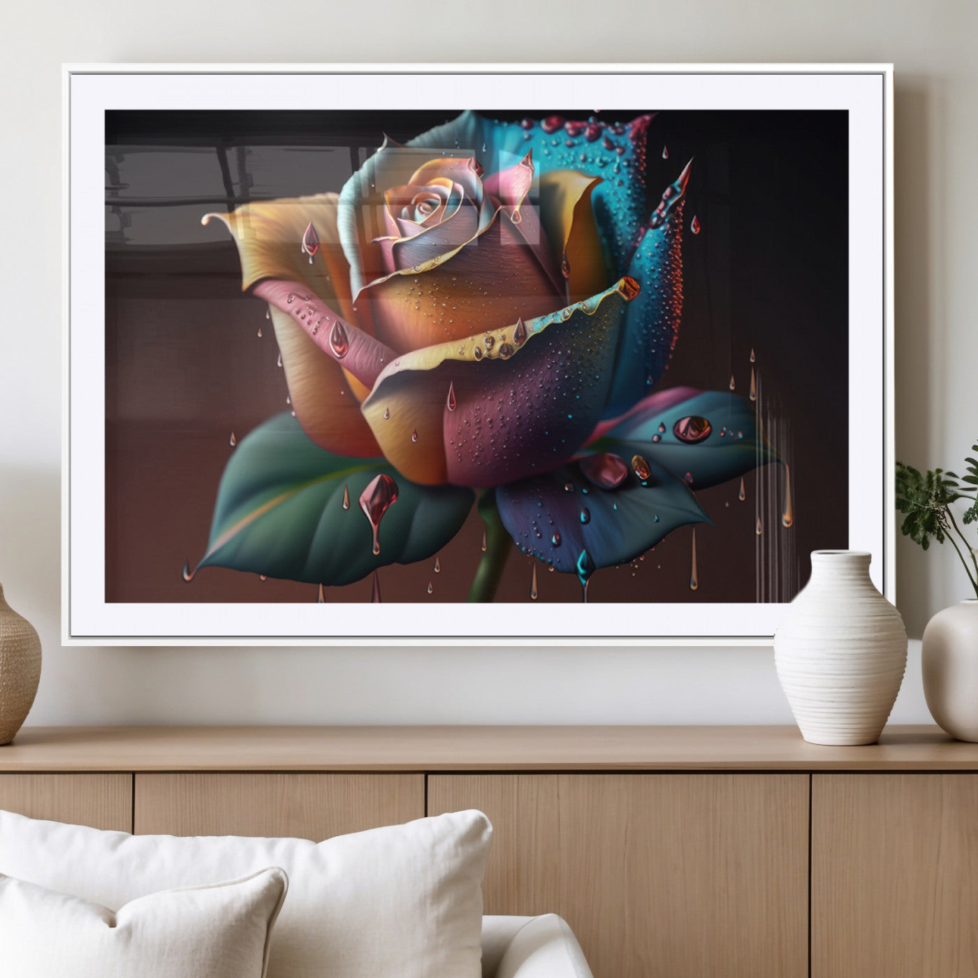 MGC-FP-36x24 - Abstract Rose Wall Art Canvas Print