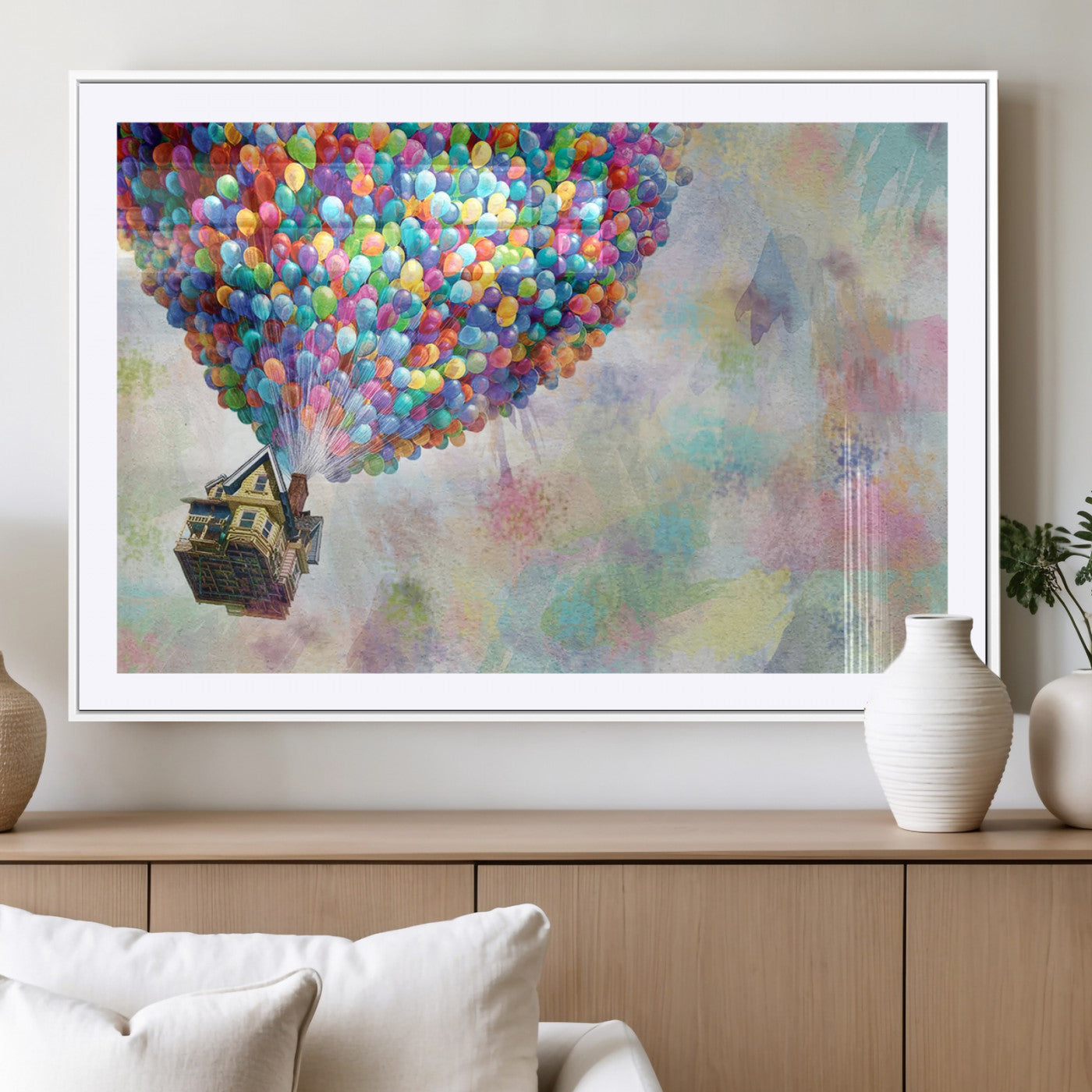 MGC-FP-36x24 - Up Pixar Poster, Look Up Pixar Wall Art, Up Pixar Canvas, Kids Play Game Room Decor Wall Art