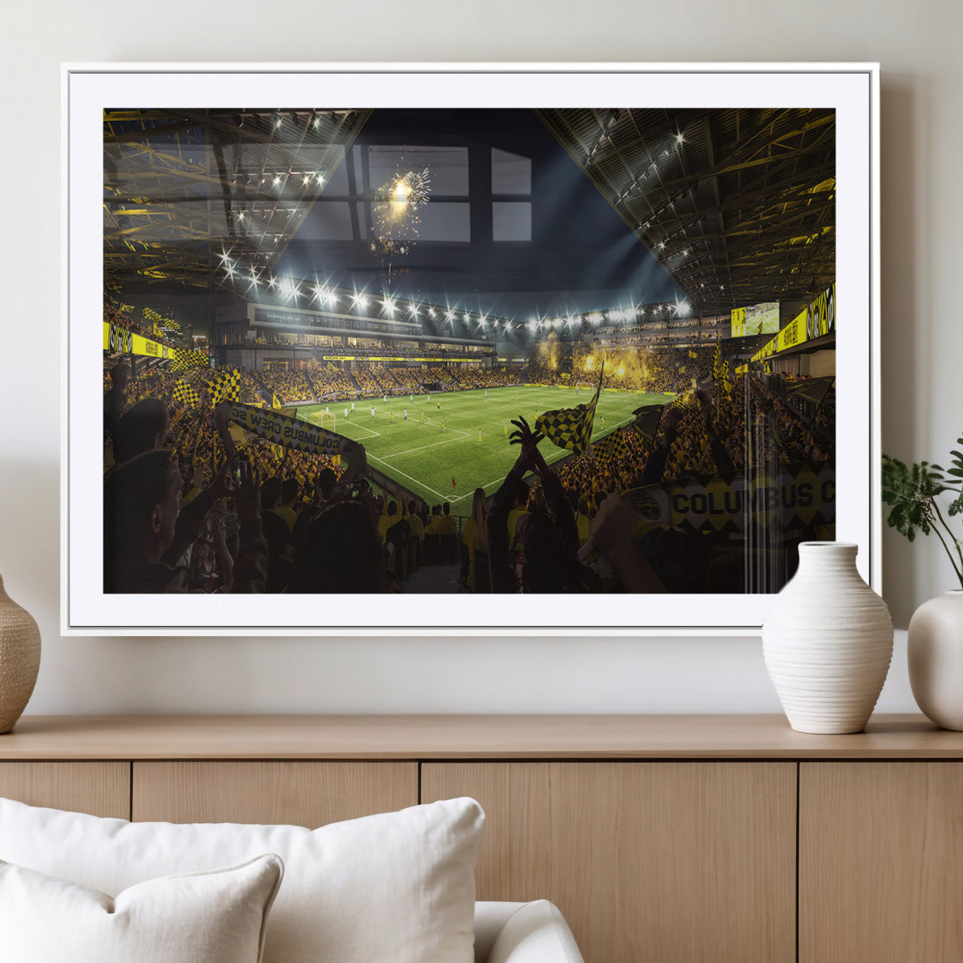 MGC-FP-36x24 - Columbus Crew Soccer Team Print - Columbus Crew Stadium Wall Art Canvas Print