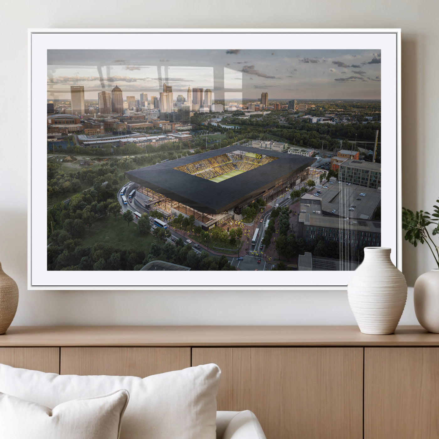 MGC-FP-36x24 - Columbus Crew Soccer Team Print - Columbus Crew Stadium Wall Art, Columbus Crew Soccer Wall Art
