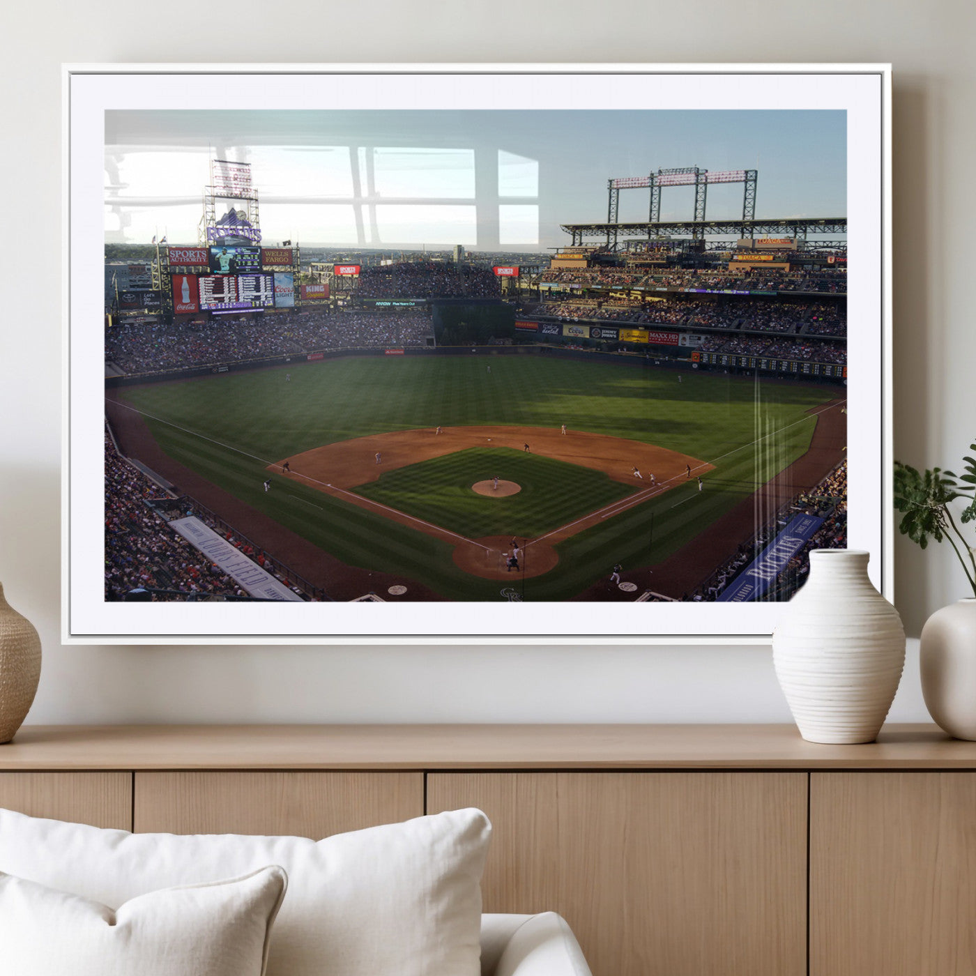 MGC-FP-36x24 - Colorado Rockies Coors Field Wall Art Canvas Print - MLB Baseball Stadium