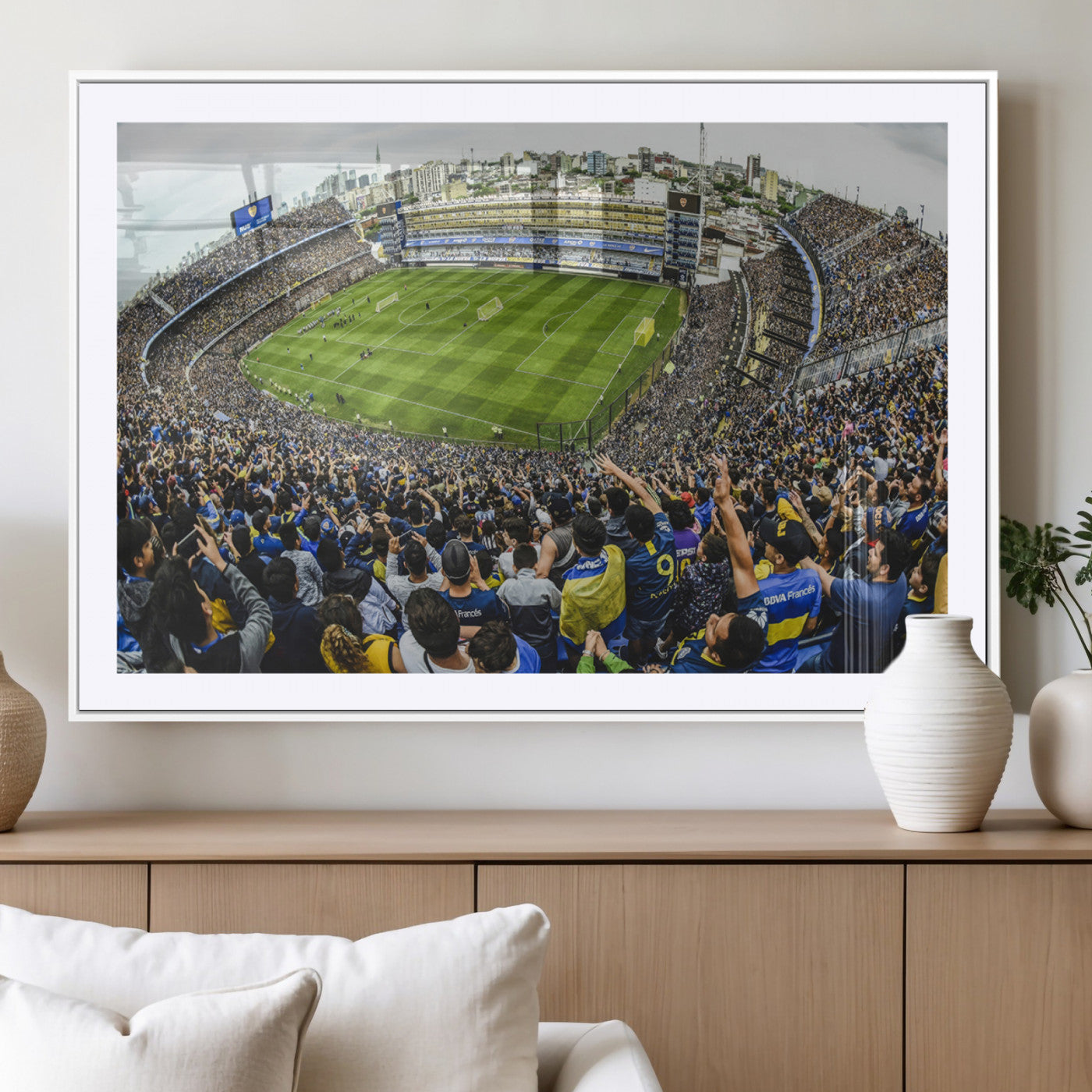 MGC-FP-36x24 - Boca Juniors Soccer Team Print Wall Art - Buenos Aires Bombonera Stadium Canvas Print