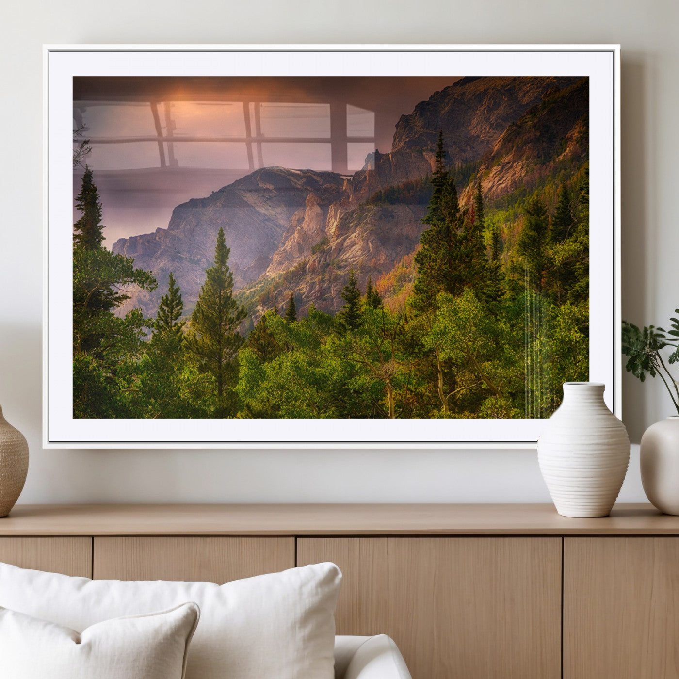 MGC-FP-36x24 - Colorado Rockies Mountains Wall Art Canvas Print | Ready to Hang  Framed Mountain Landscape