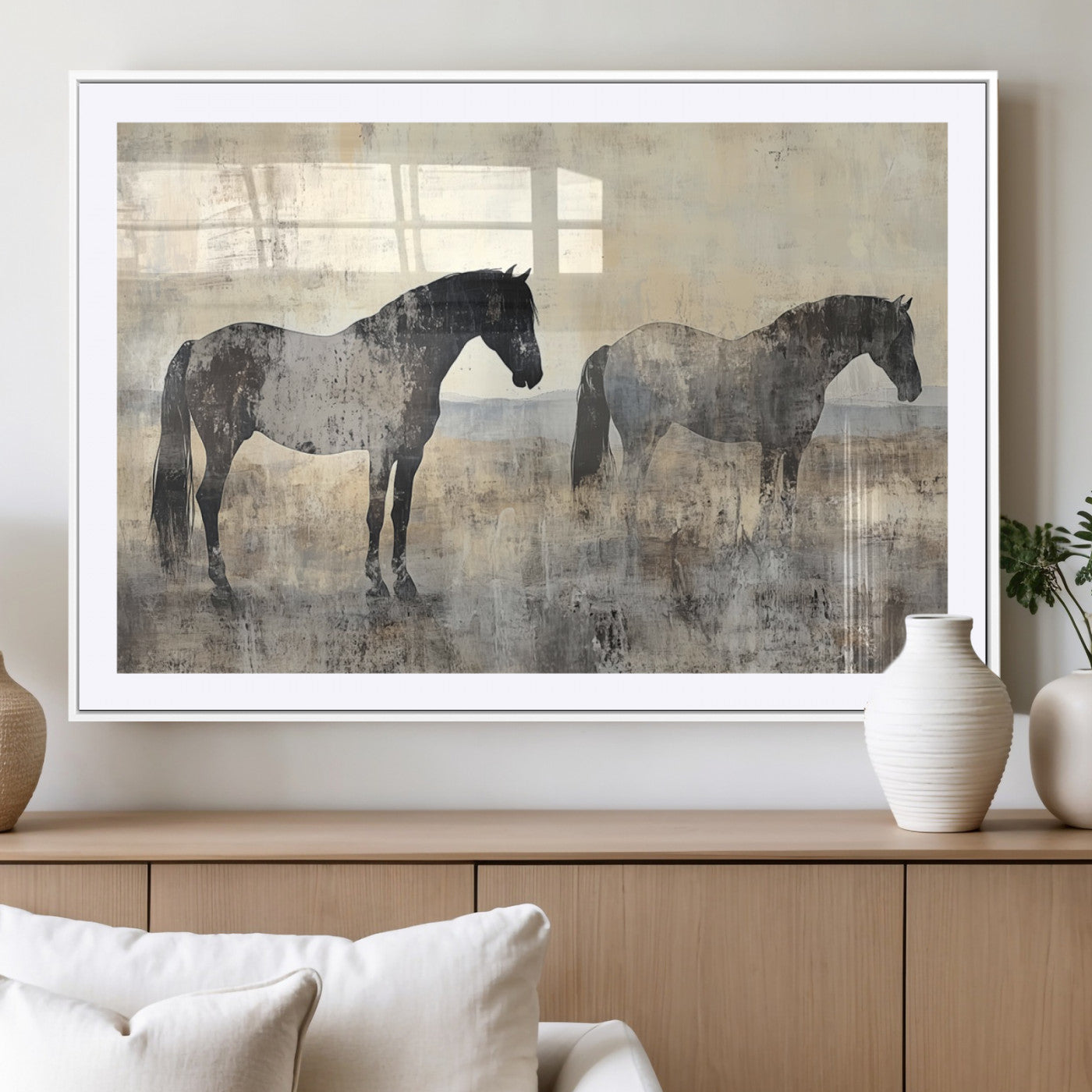 MGC-FP-36x24 - Vintage Horses Wall Art Canvas Print