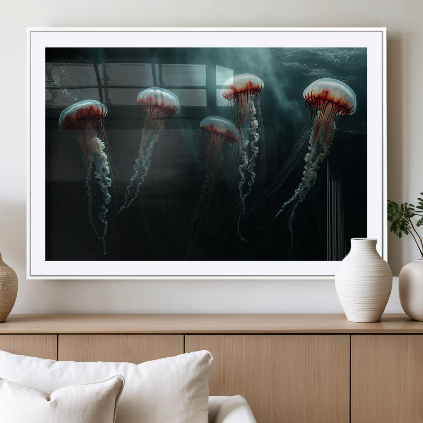 MGC-FP-36x24 - Abstract Jellyfish Wall Art Canvas Print