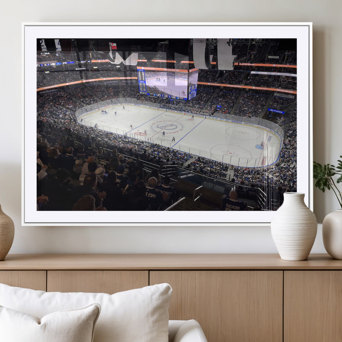 MGC-FP-36x24 - Amalie Arena Florida Wall Art Canvas Print - NHL Hockey Stadium Print