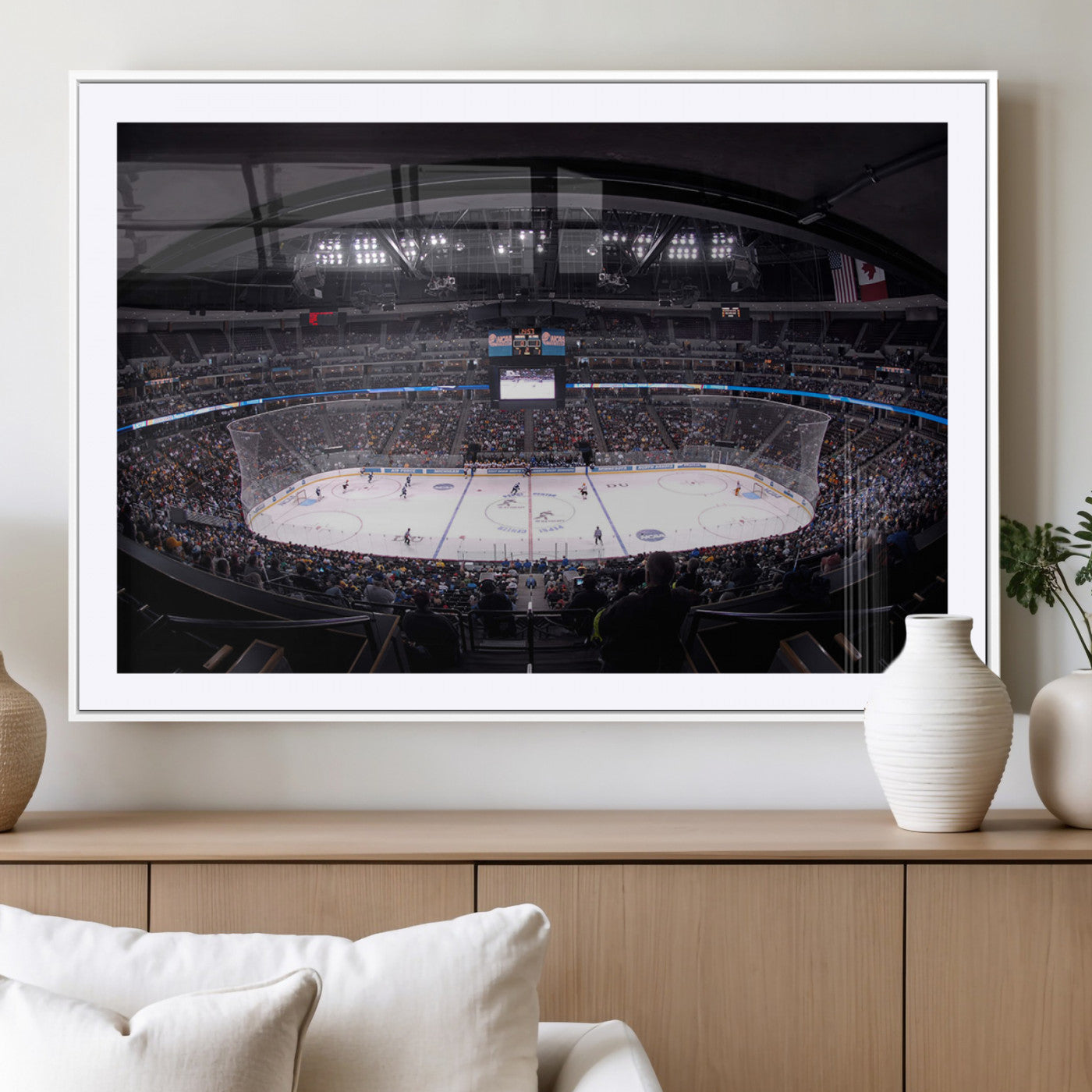 MGC-FP-36x24 - Ball Arena Denver Colorado Avalanche Hockey Team Wall Art Canvas Print - Denver Ice Hockey Stadium