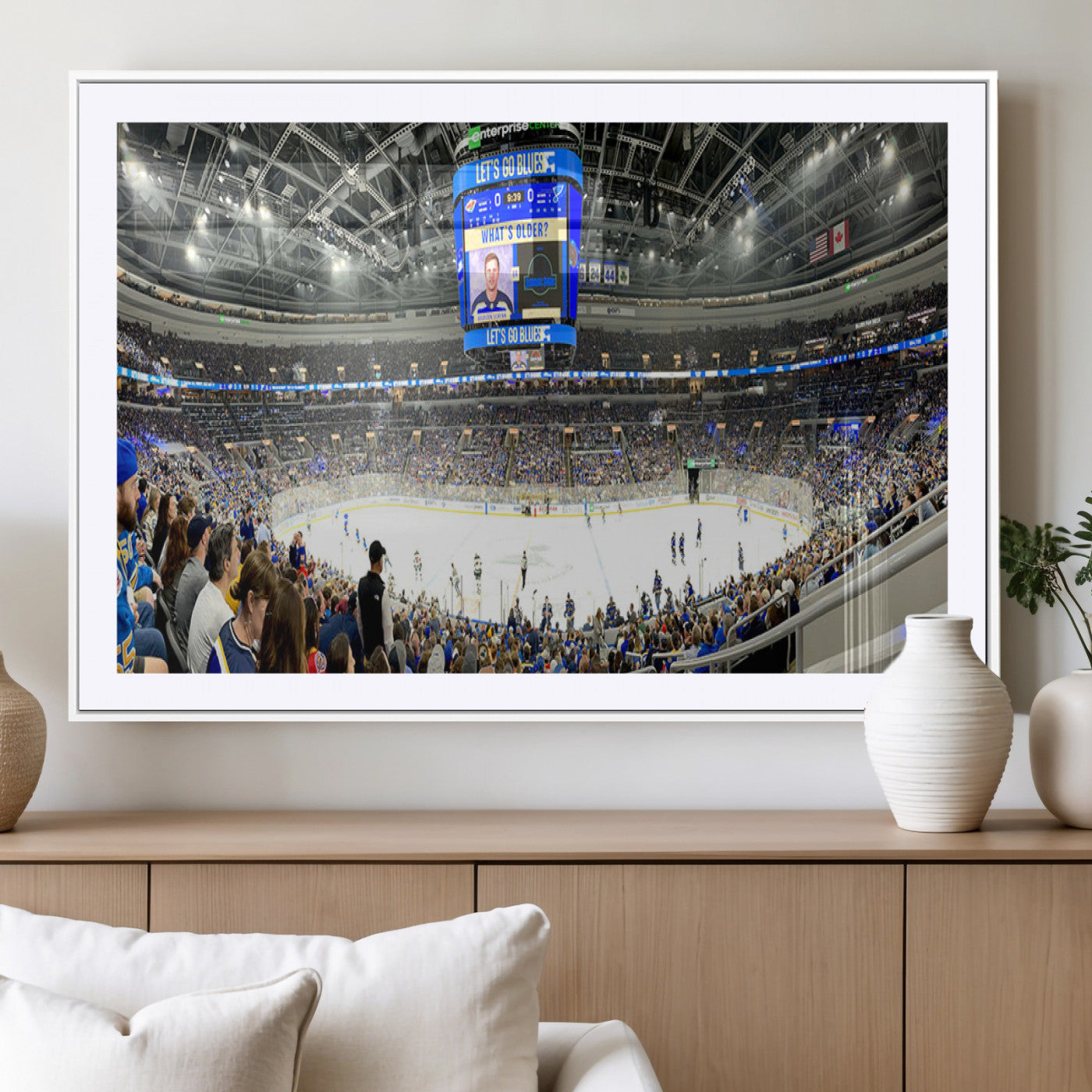 MGC-FP-36x24 - Enterprise Center | Missouri St. Louis Blues Ice Hockey Stadium Wall Art | Canvas Print | Ready to