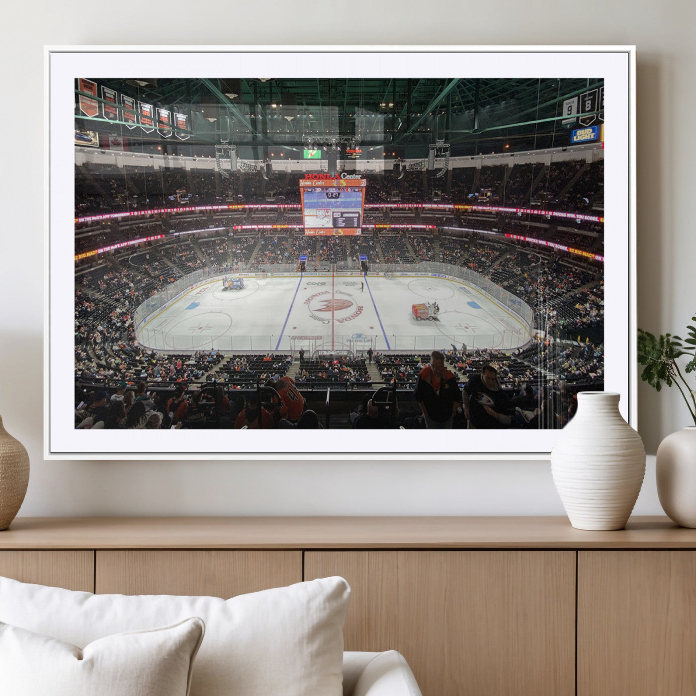MGC-FP-36x24 - Honda Center California Anaheim Ducks Ice Hockey Stadium Canvas Print Wall Art