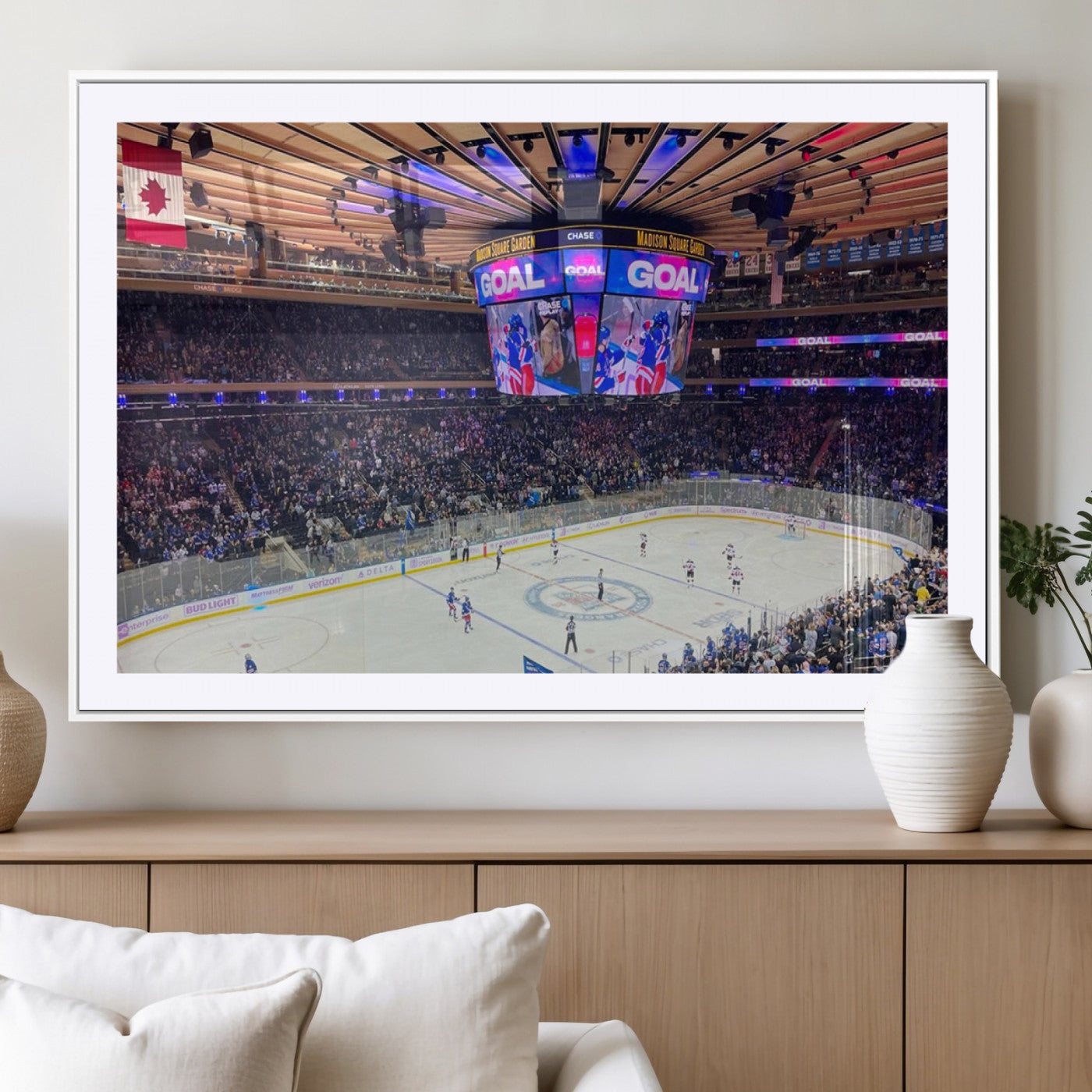 MGC-FP-36x24 - Madison New York Rangers Hockey Stadium Wall Art Canvas Print