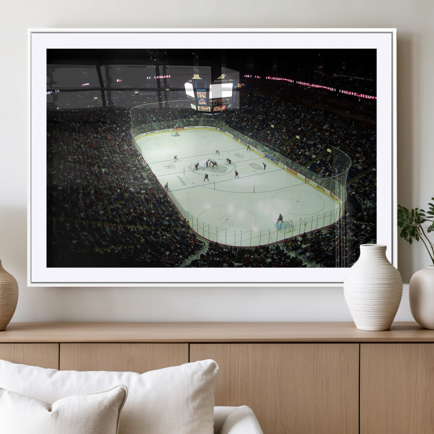 MGC-FP-36x24 - Nationwide Arena Ohio Columbus Blue Jackets Hockey Stadium Canvas Print Wall Art