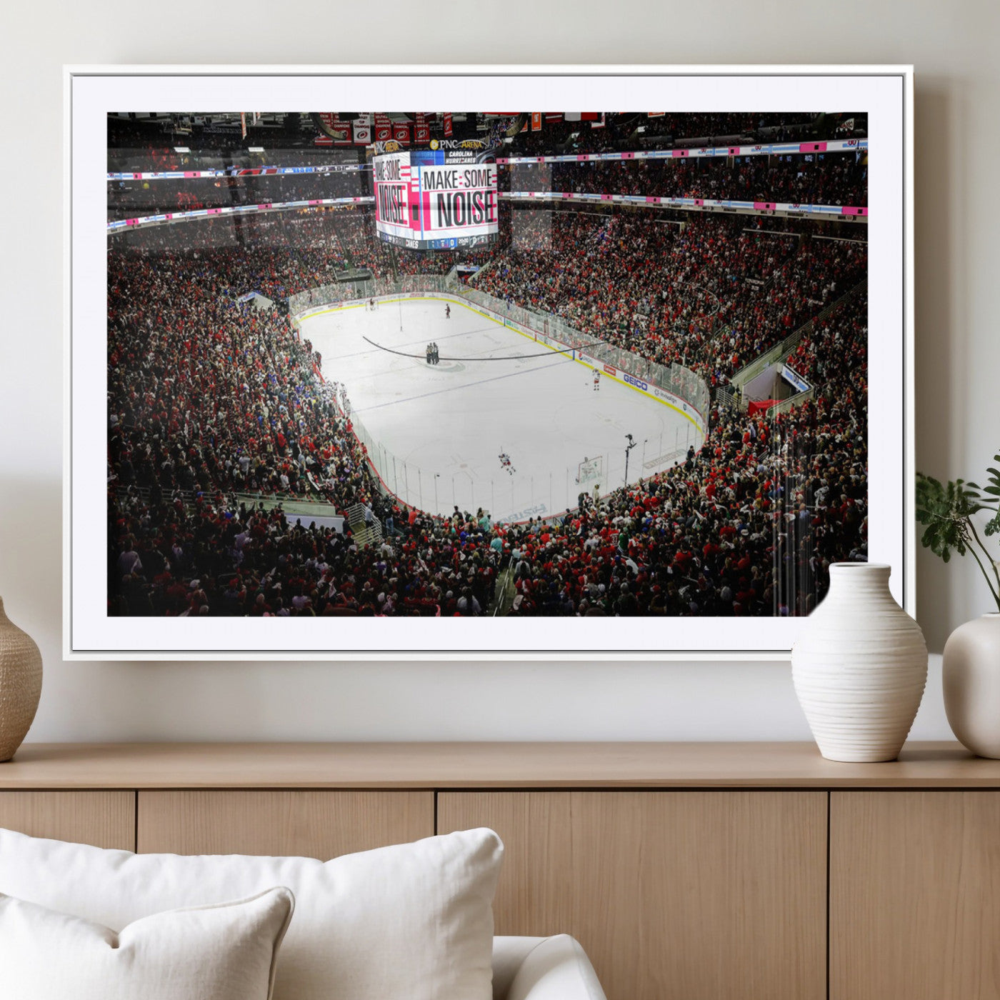 MGC-FP-36x24 - PNC Arena Raleigh North Carolina Hurricanes Hockey Stadium Wall Art Canvas, North Carolina