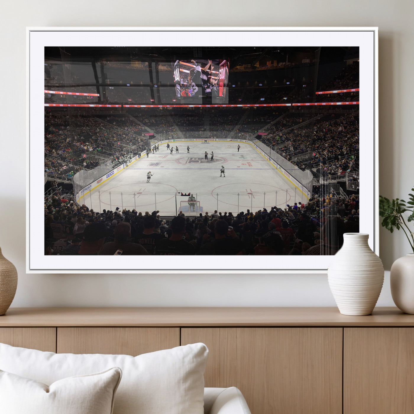 MGC-FP-36x24 - T Mobile Arena Paradise Nevada Vegas Golden Knights Ice Hockey Stadium Canvas Print Wall Art