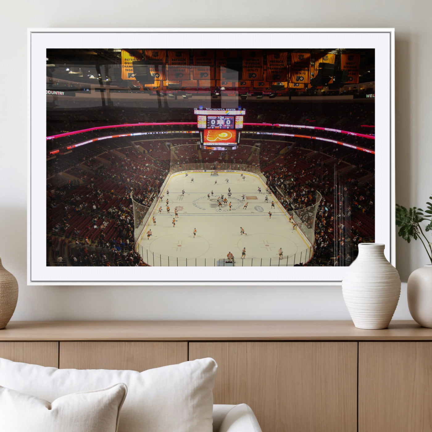 MGC-FP-36x24 - Wachovia Center Priort of Lyers Game Ice Hockey Stadium Canvas Print, Lyers Game Ice Hockey Stadium