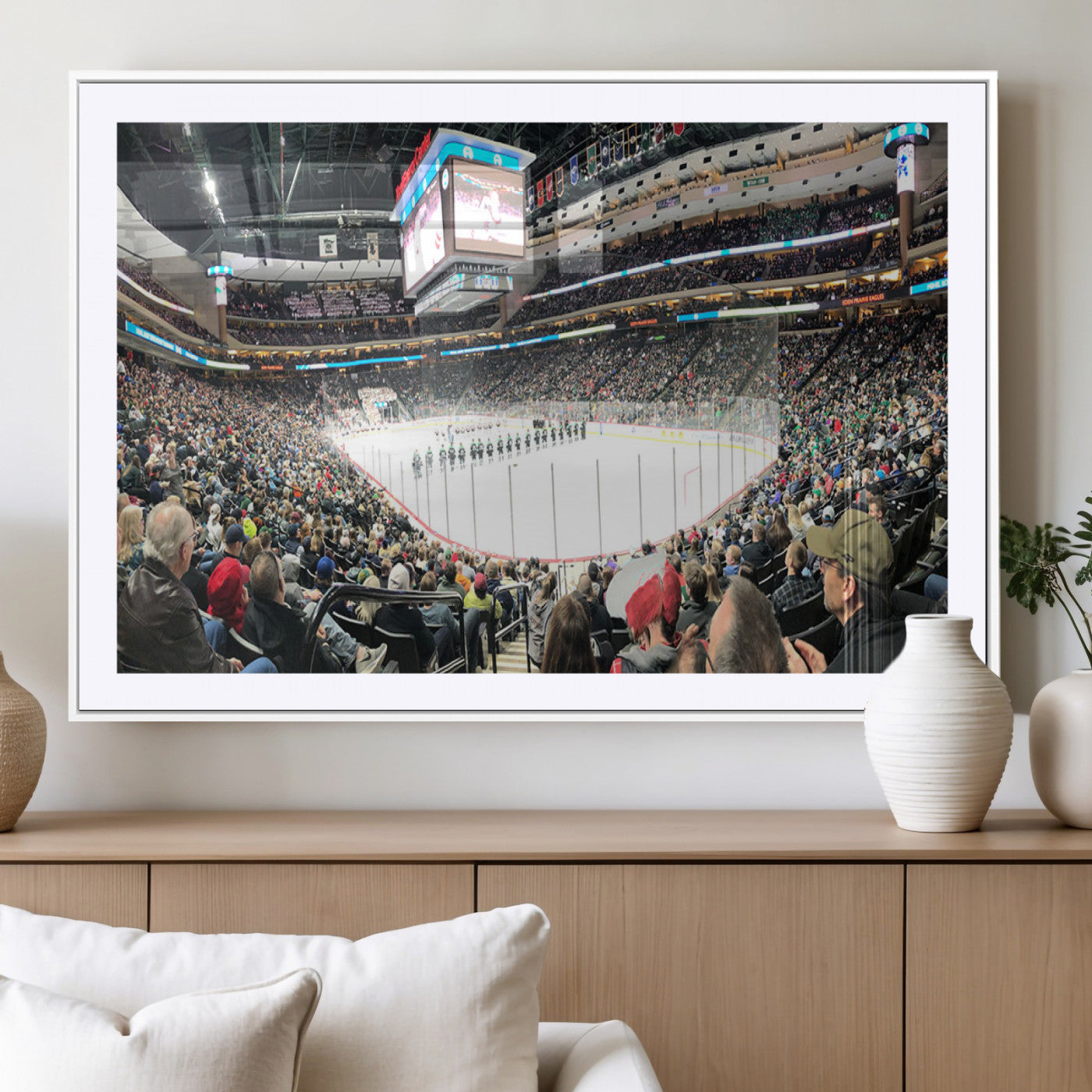 MGC-FP-36x24 - Xcel Energy Center St Paul Minnesota Wild Ice Hockey Stadium Canvas, Minnesota Wild Ice Hockey