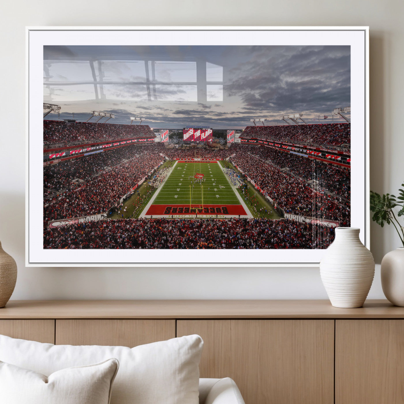 MGC-FP-36x24 - Florida Tampa Raymond James Stadium Wall Art Canvas Print - NFL Football Stadium Print Canvas