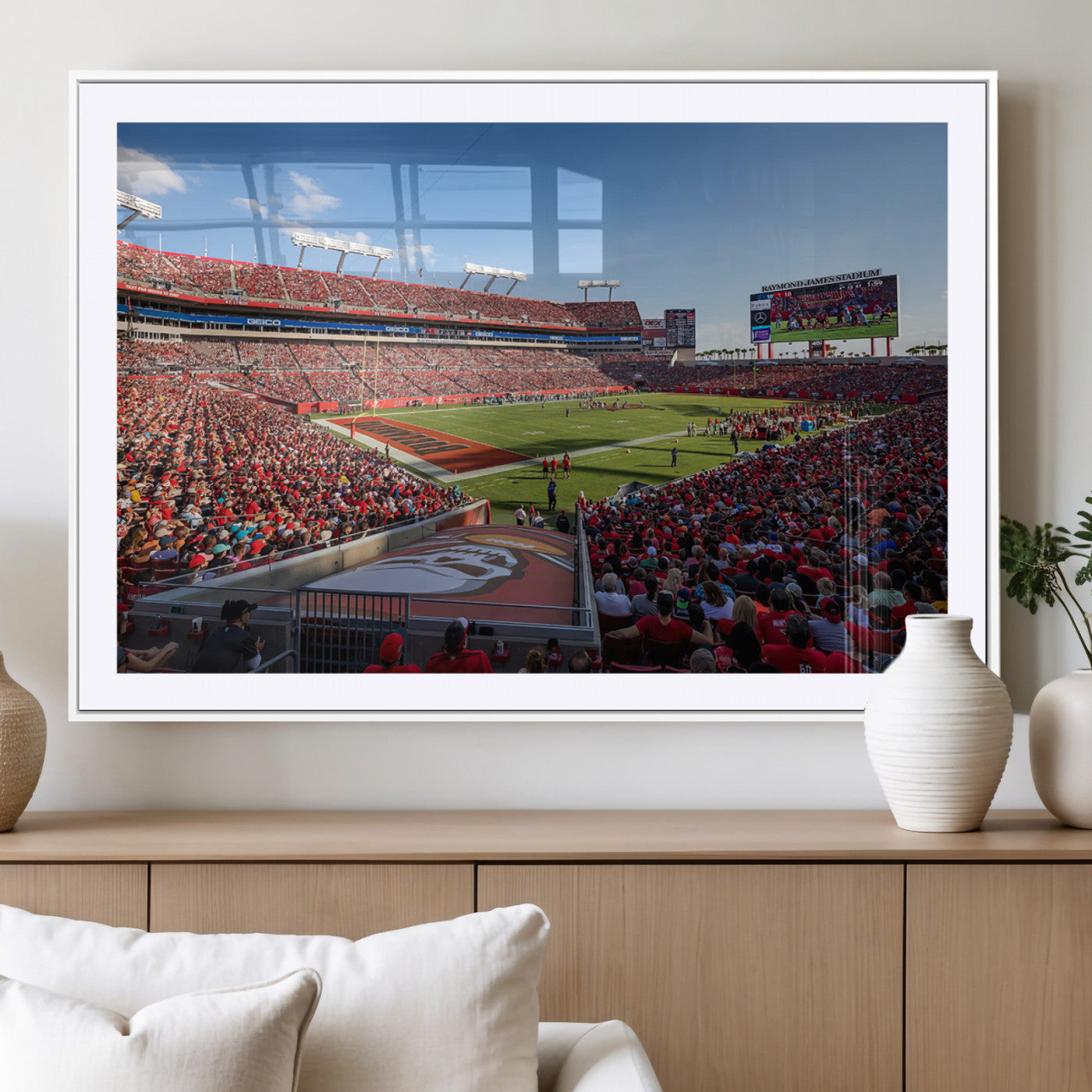 MGC-FP-36x24 - Florida Tampa Raymond James Stadium Wall Art Canvas Print - NFL Football Stadium Print
