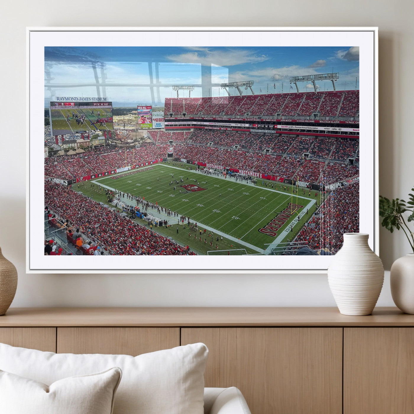 MGC-FP-36x24 - Florida Tampa Raymond James Stadium Wall Art Canvas Print - NFL Football Stadium Print Canvas