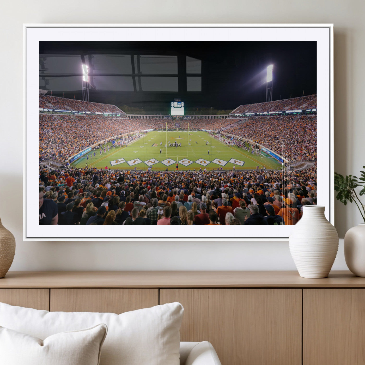 MGC-FP-36x24 - Virginia Cavaliers Football Team Print - Charlottesville Scott Stadium Wall Art Canvas Print