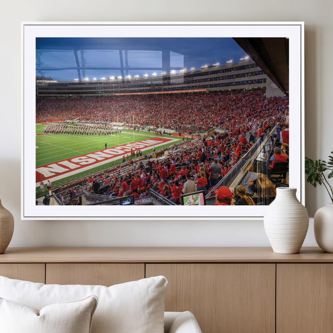 MGC-FP-36x24 - Wisconsin Badgers Football Team Print - Madison Camp Randall Stadium Wall Art, Wisconsin Badgers