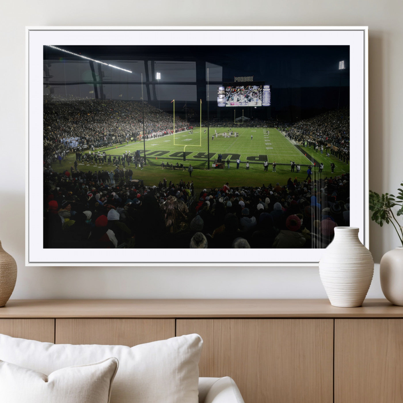 MGC-FP-36x24 - Purdue Boilermakers Football Team Print - West Lafayette Ross–Ade Stadium Wall Art Canvas Print