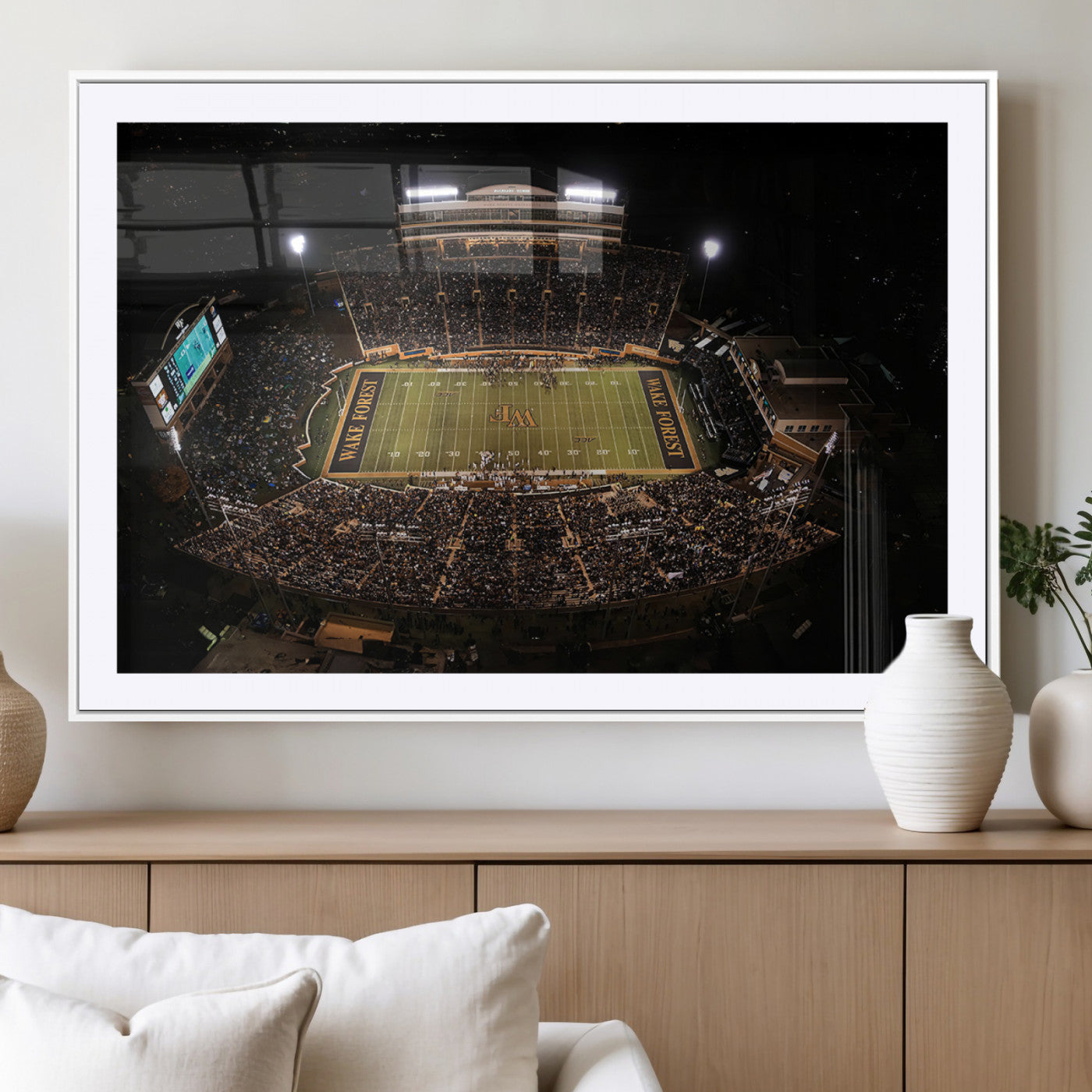 MGC-FP-36x24 - Wake Forest University Demon Deacons Canvas Printi, Football Team Print - Winston-Salem Allegacy