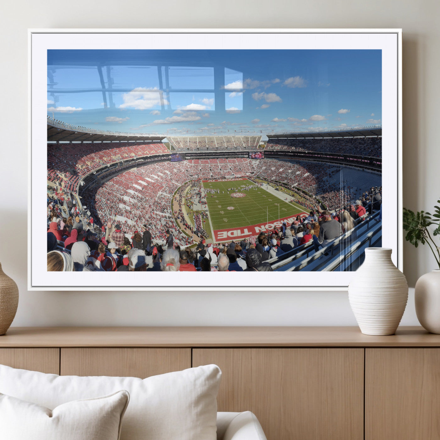 MGC-FP-36x24 - University of Alabama Crimson Tide Print Wall Art - Tuscaloosa Bryant-Denny Stadium Wall Art Canvas