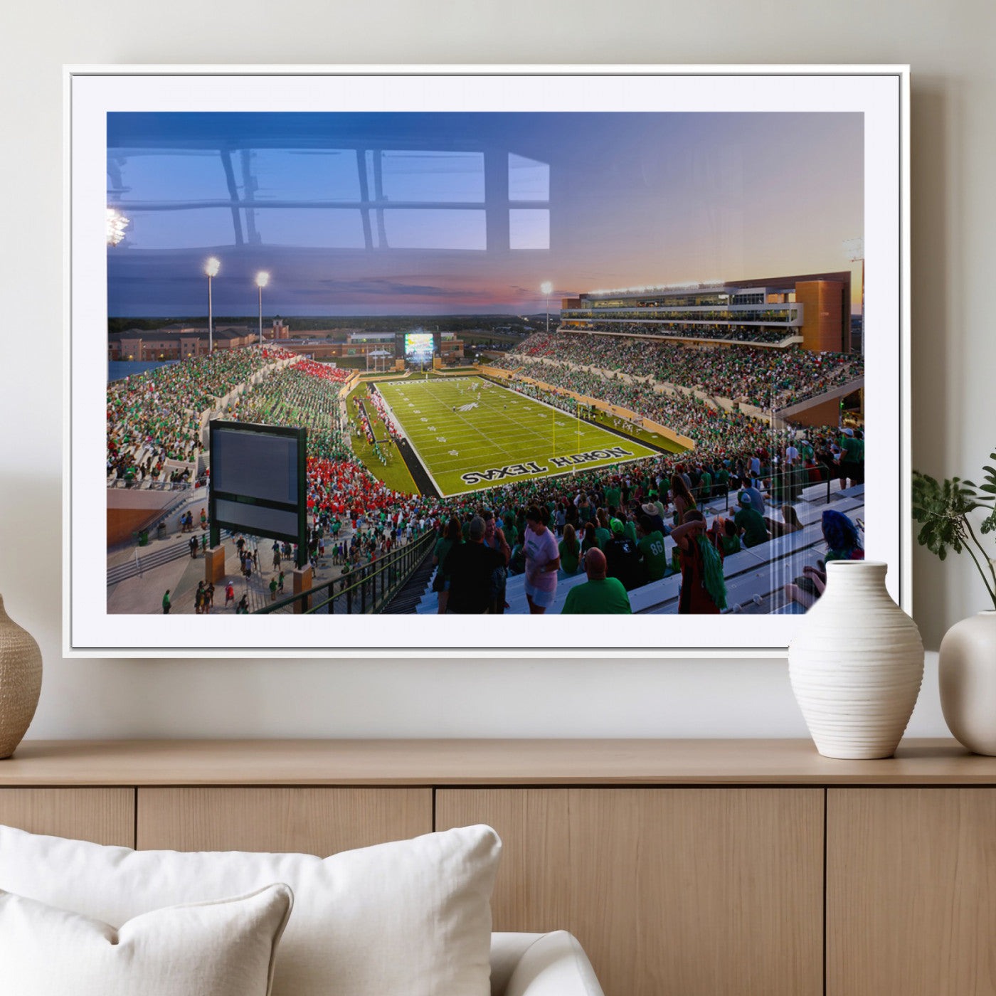 MGC-FP-36x24 - University of North Texas Mean Green Football Team Print - Denton DATCU Stadium Canvas Print Wall