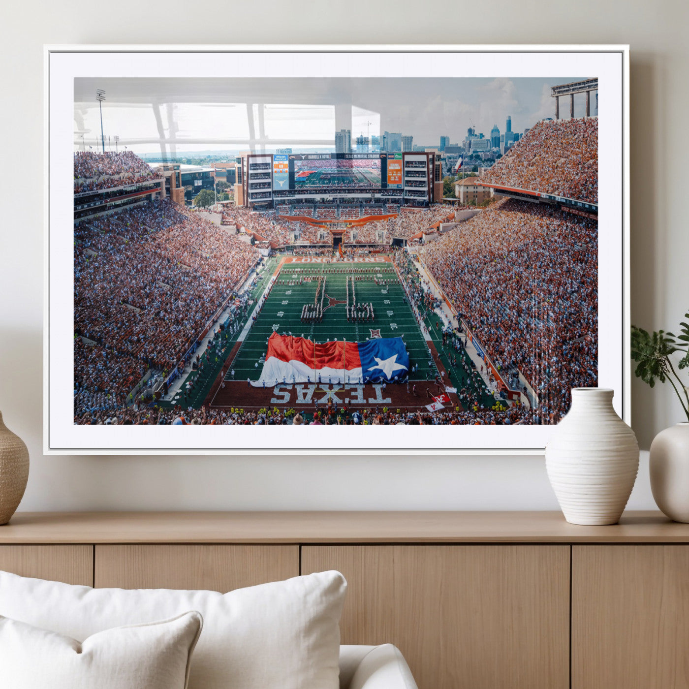 MGC-FP-36x24 - University of Texas Longhorns Football Team Canvas Print - Austin Darrell K Royal-Texas Memorial