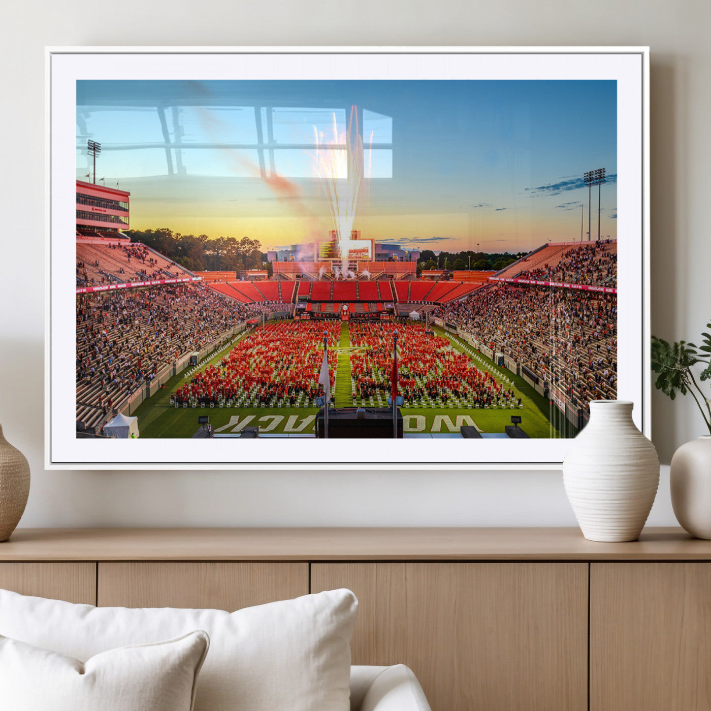 MGC-FP-36x24 - North Carolina State University Canvas Print, North Carolina State University Wolfpack Football Team