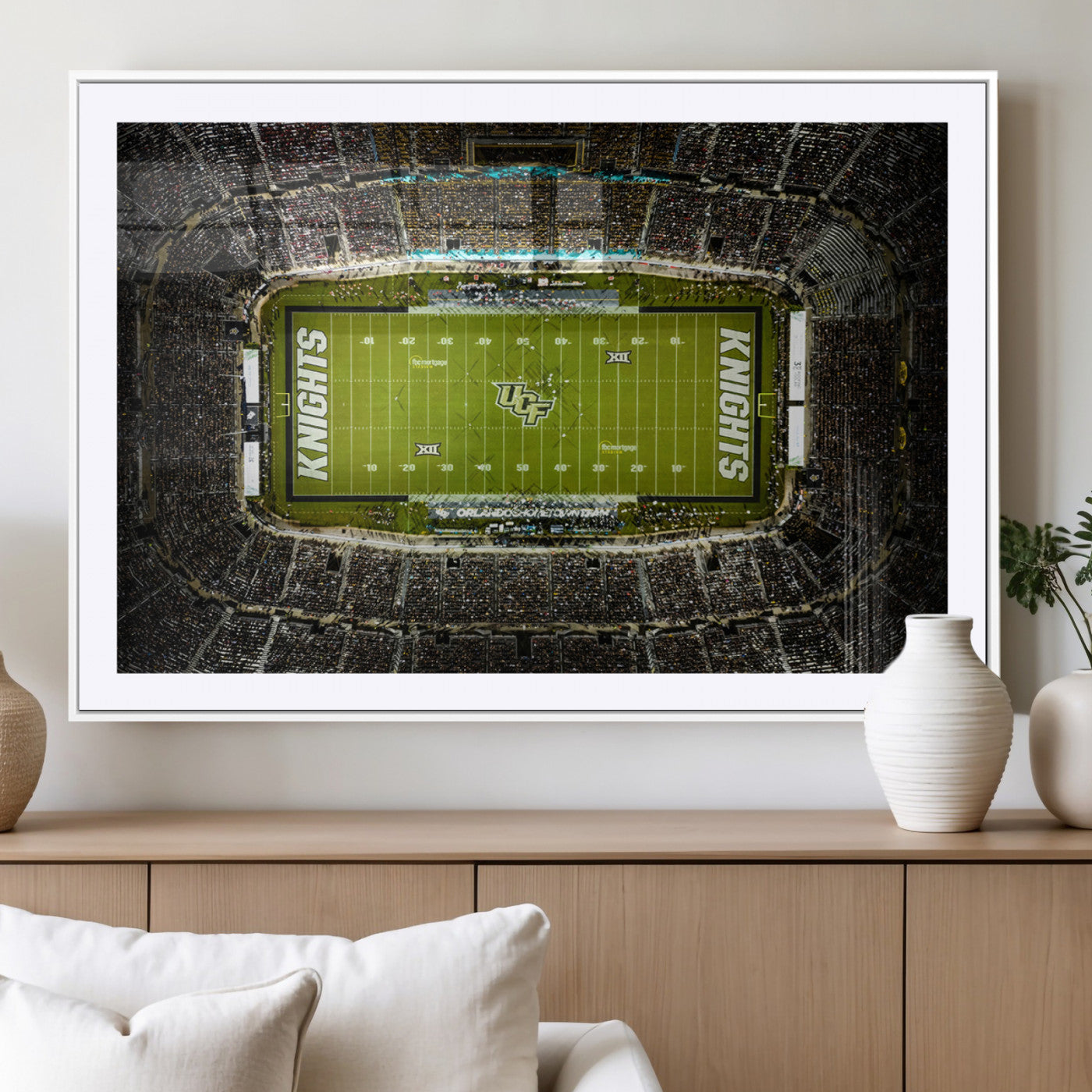 -UCF Knights Football Team Print - Orlando FBC Mortgage Stadium Wall Art, UCF Knights Canvas Print