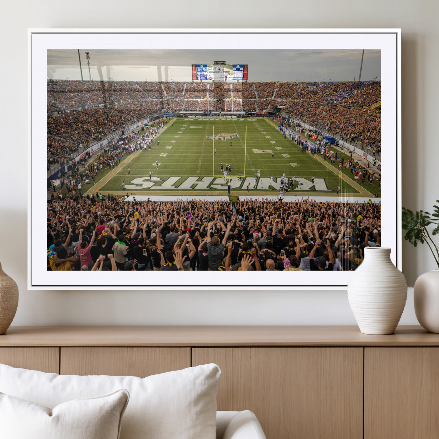 MGC-FP-36x24 - UCF Knights Football Team Print - Orlando FBC Mortgage Stadium Canvas Print