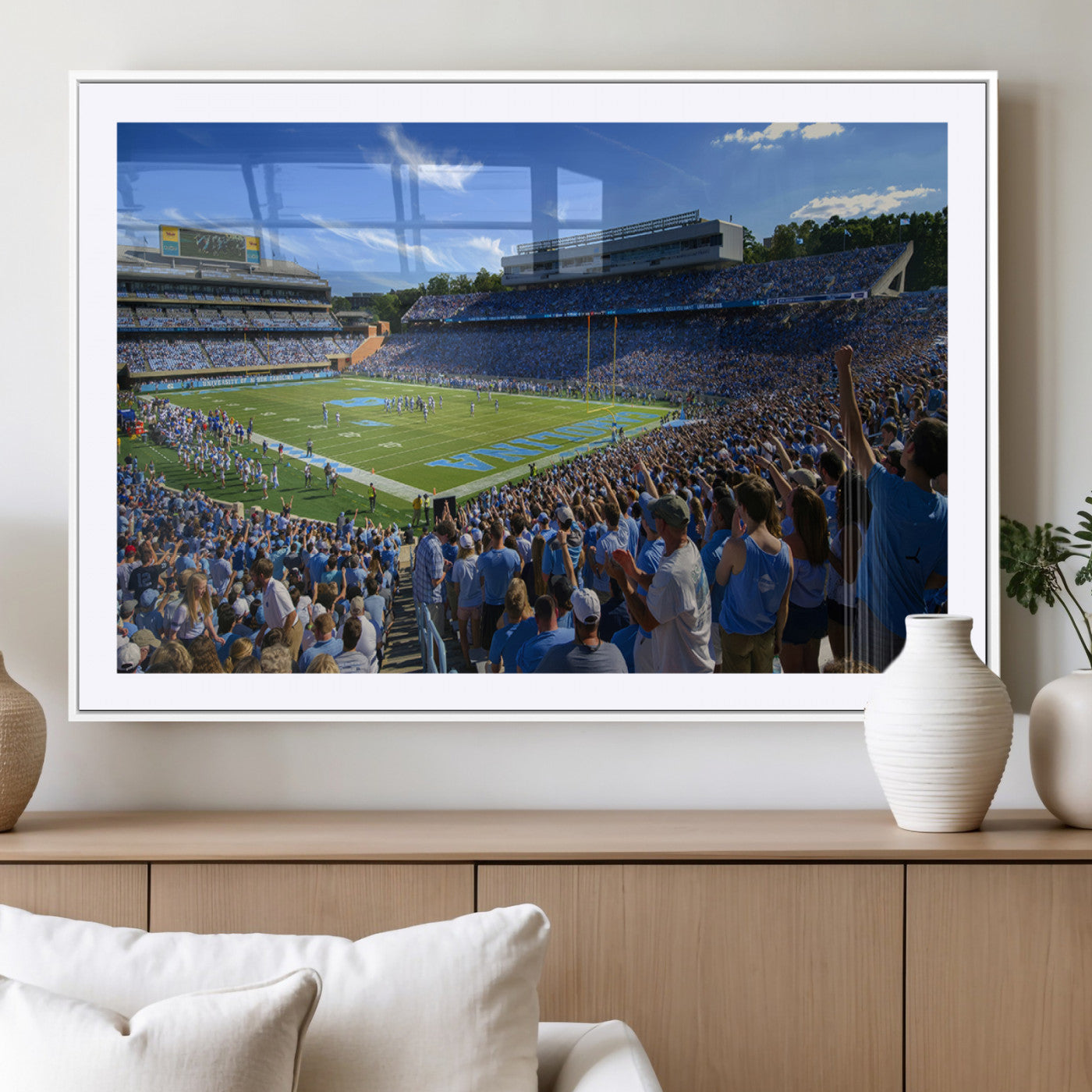 MGC-FP-36x24 - University of North Carolina Tar Heels Team Canvas Print - Chapel Hill Kenan Memorial Stadium Wall