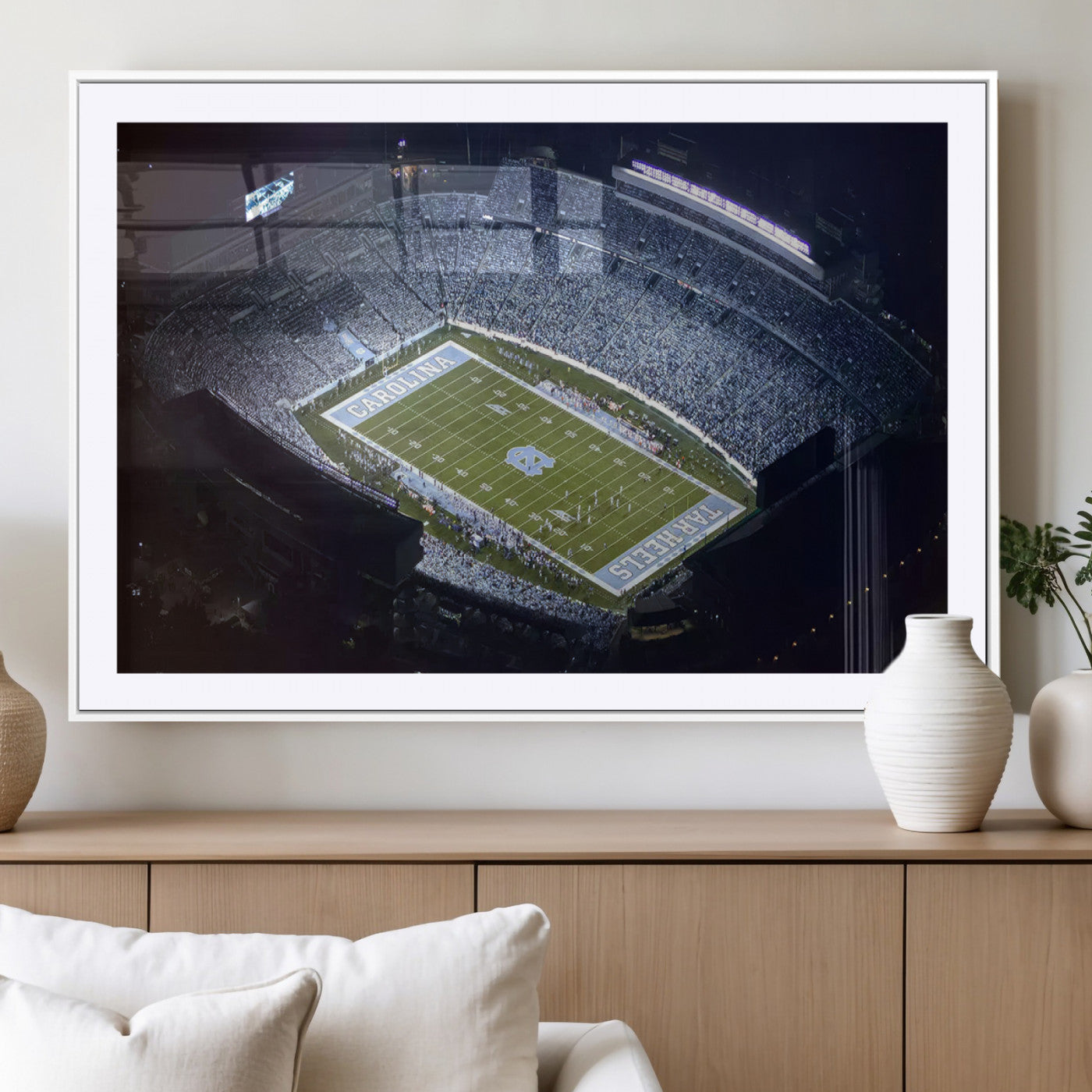MGC-FP-36x24 - University of North Carolina Tar Heels Football Team Print - Chapel Hill Kenan Memorial Stadium