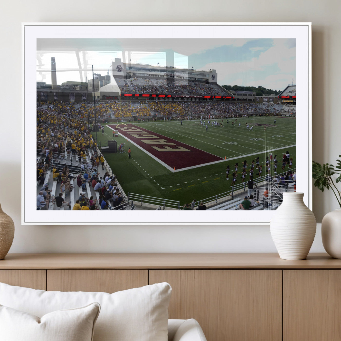 MGC-FP-36x24 - Boston College Eagles Football Team Print - Boston Alumni Stadium Wall Art Canvas Print