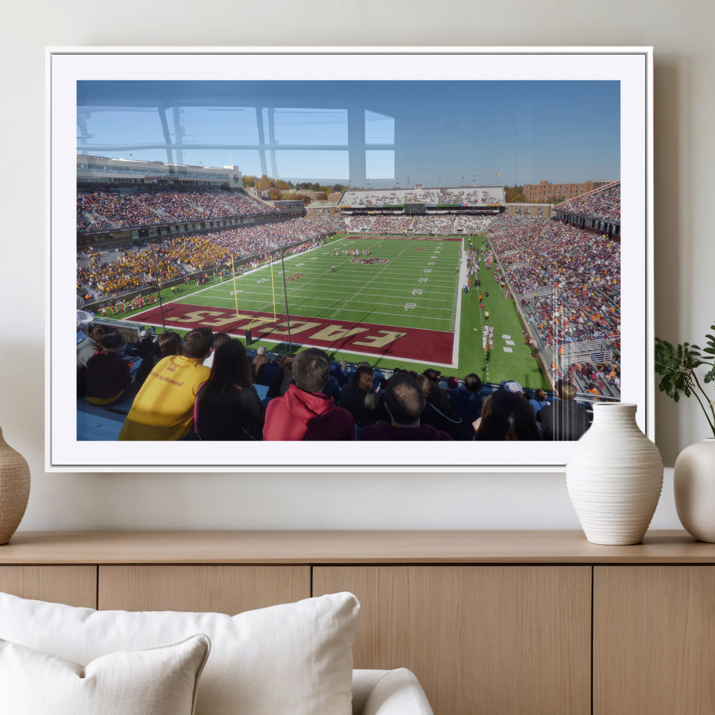 MGC-FP-36x24 - Boston College Eagles Football Team Print - Boston Alumni Stadium Wall Art Canvas Print