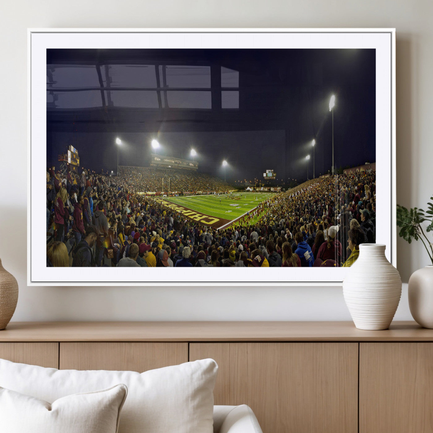 MGC-FP-36x24 - Central Michigan University Chippewas Canvas Wall Art, Football Team Print - Mount Pleasant
