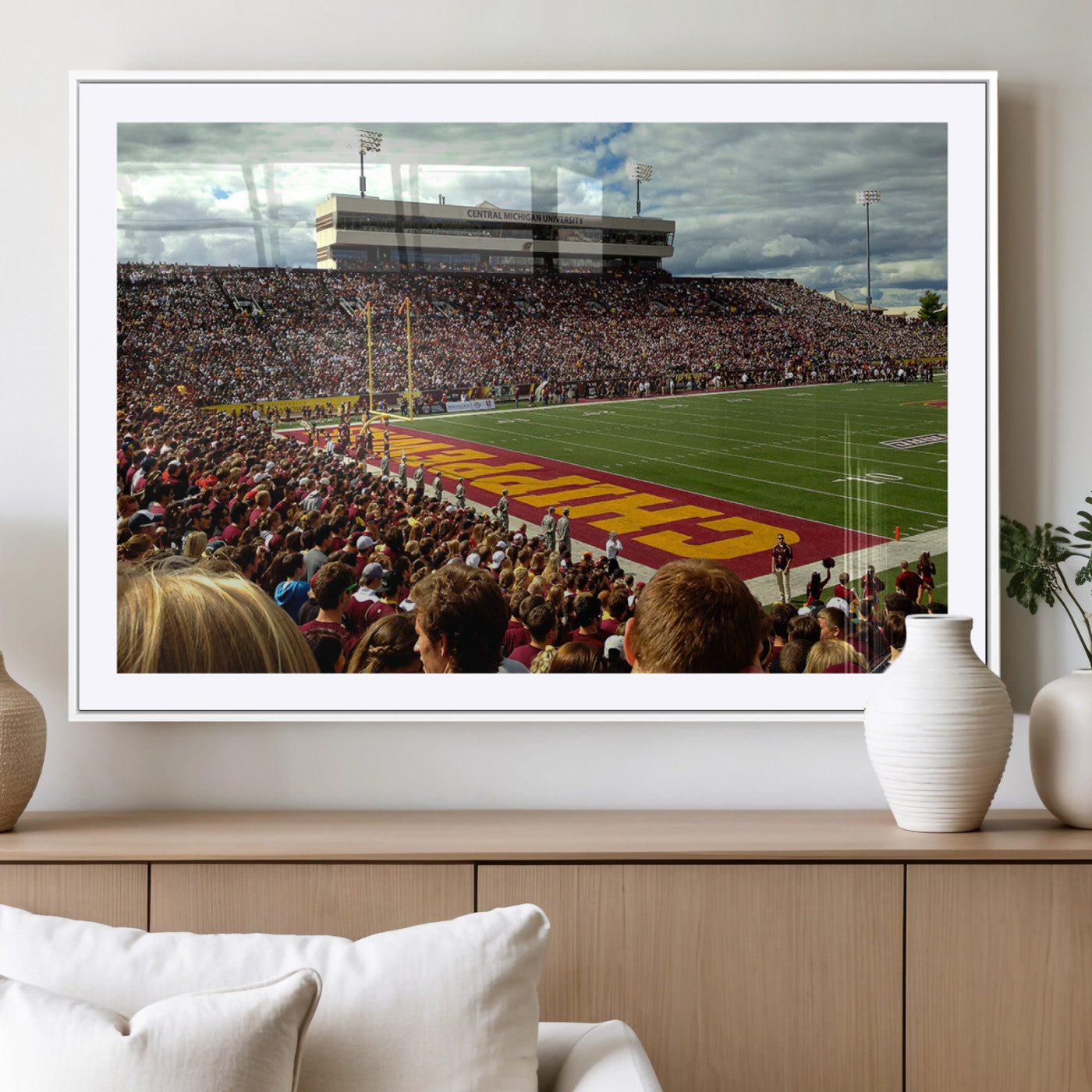 MGC-FP-36x24 - Central Michigan University Chippewas Football Team Print - Mount Pleasant Kelly/Shorts Stadium Wall