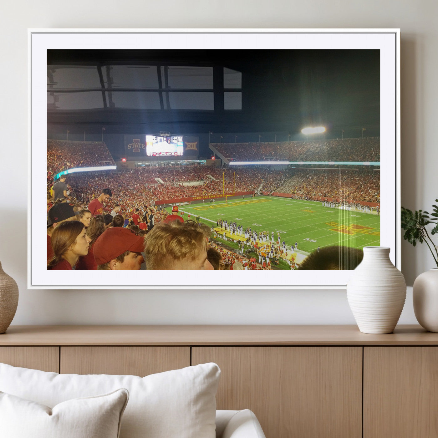 MGC-FP-36x24 - Iowa State University Cyclones Art Print, Football Team Print - Jack Trice Stadium Ames Wall Art