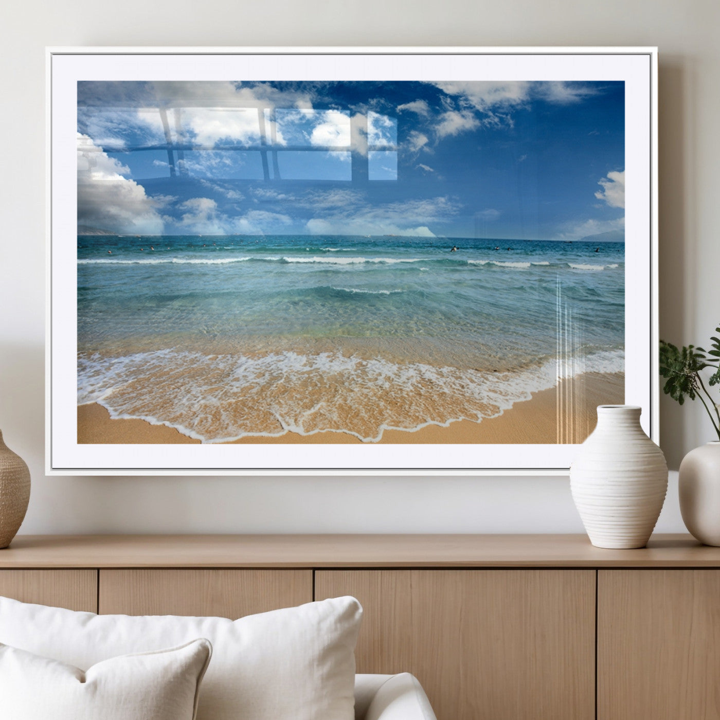 MGC-FP-36x24 - Sea View From the Beach Canvas Print