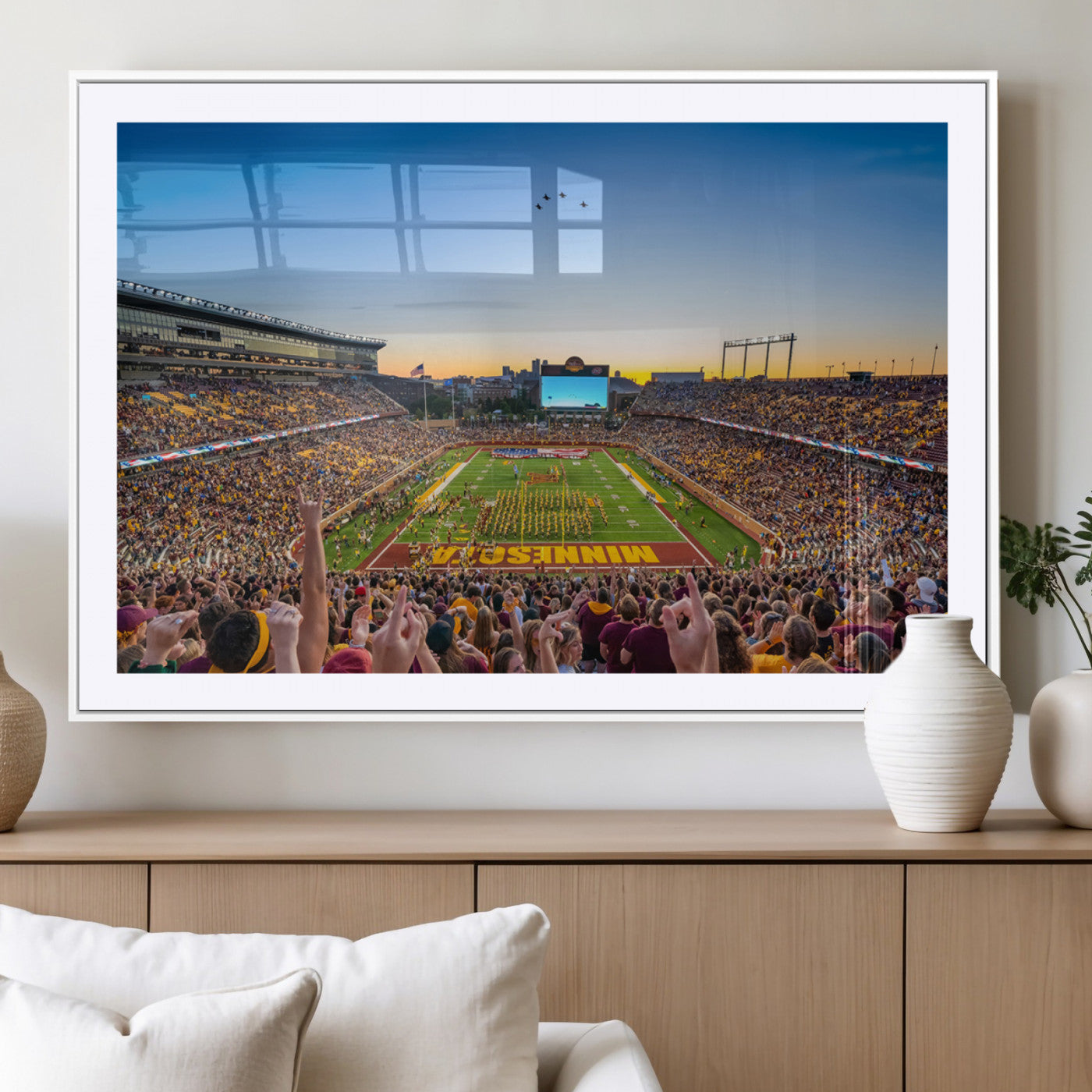 MGC-FP-36x24 - University of Minnesota Golden Gophers Art Print, Football Team Print - Minneapolis Huntington Bank