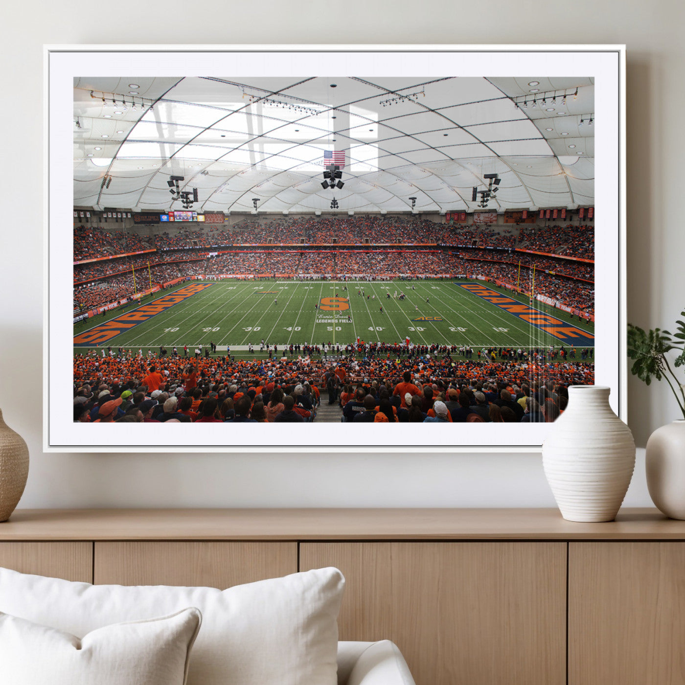 MGC-FP-36x24 - Syracuse University Orange Football Team Print - Syracuse JMA Wireless Dome Wall Art Canvas Print