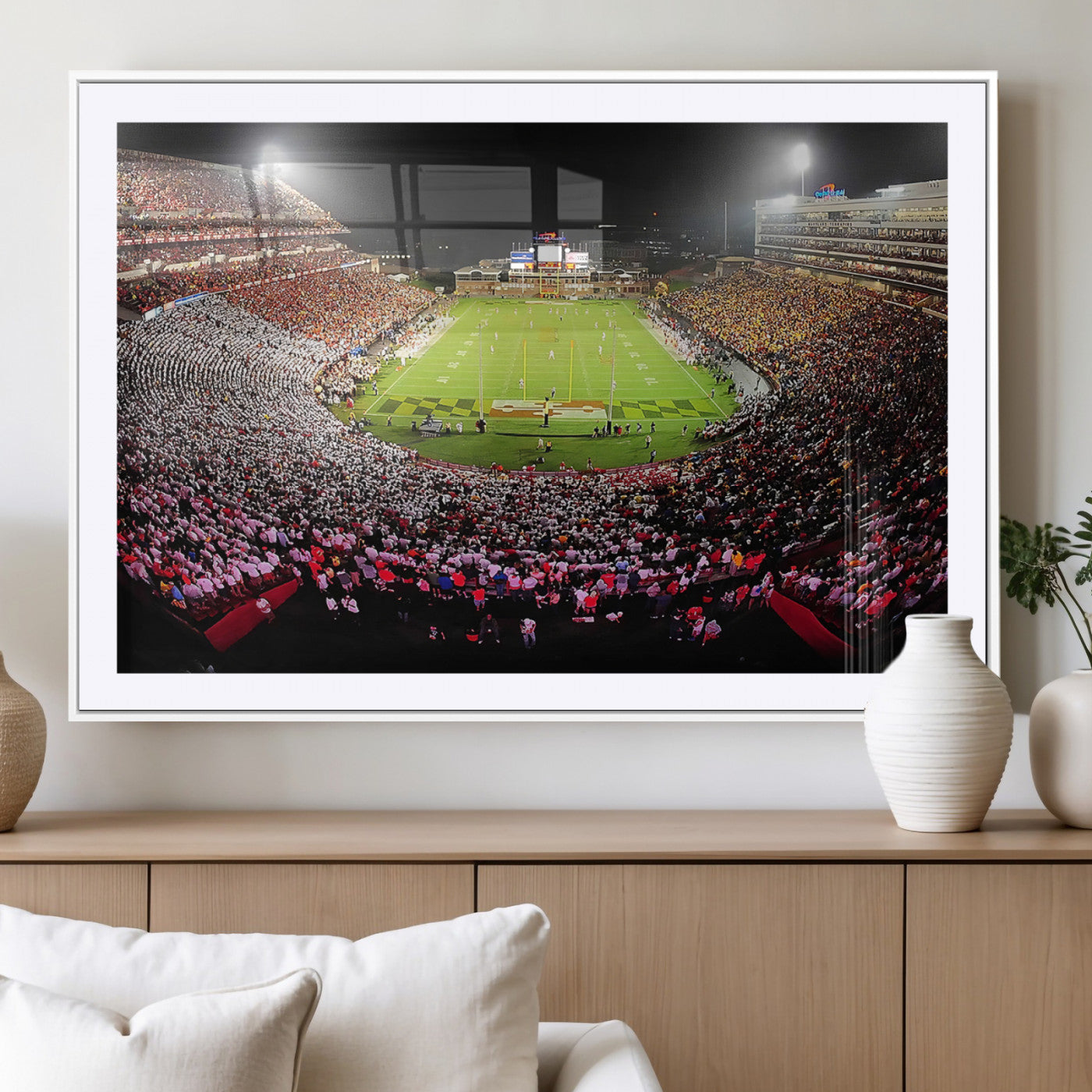 -University of Maryland Terrapins Football Team Print - College Park SECU Stadium Wall Art Canvas