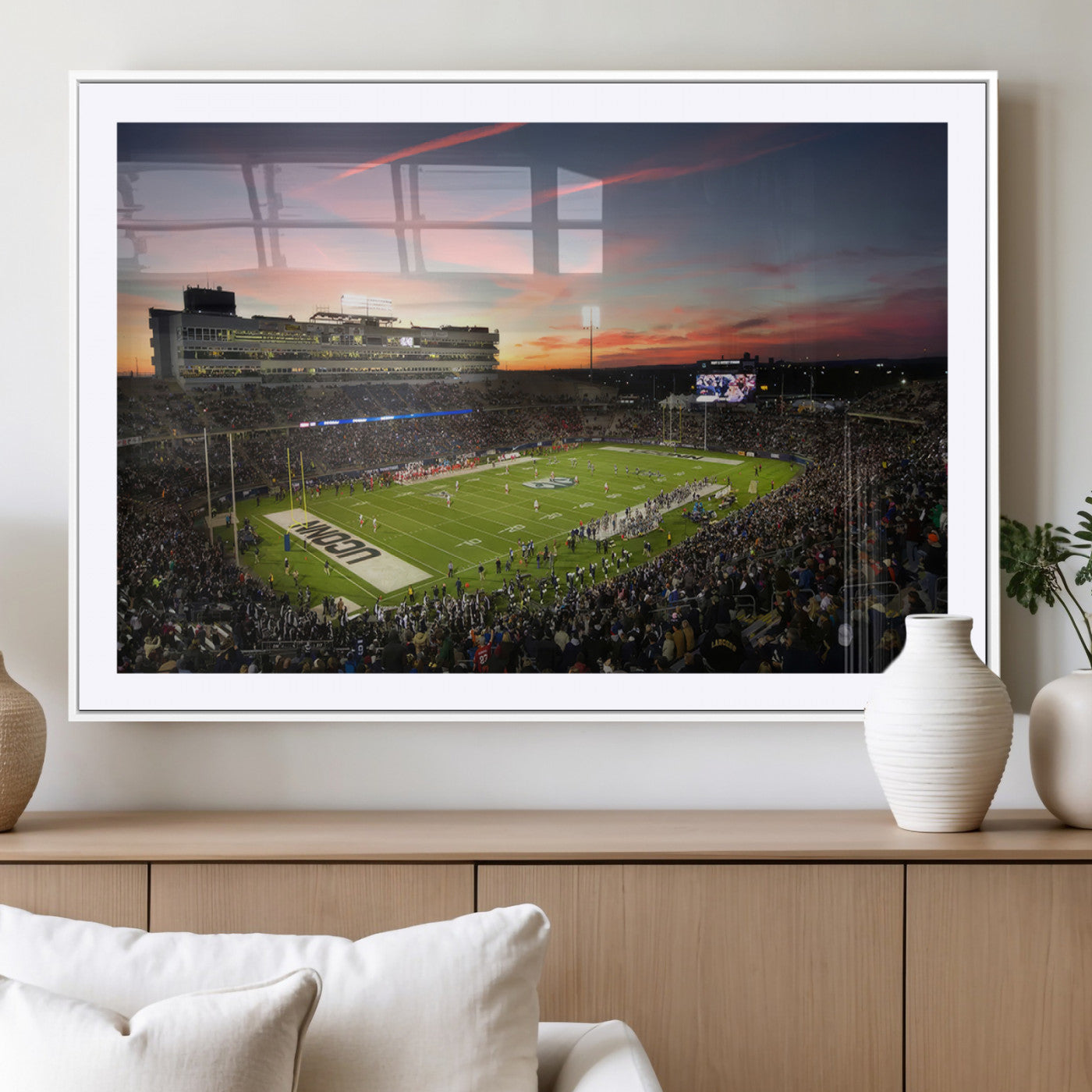 MGC-FP-36x24 - The University of Connecticut UCONN Huskies Football Team Print - East Hartford Pratt & Whitney