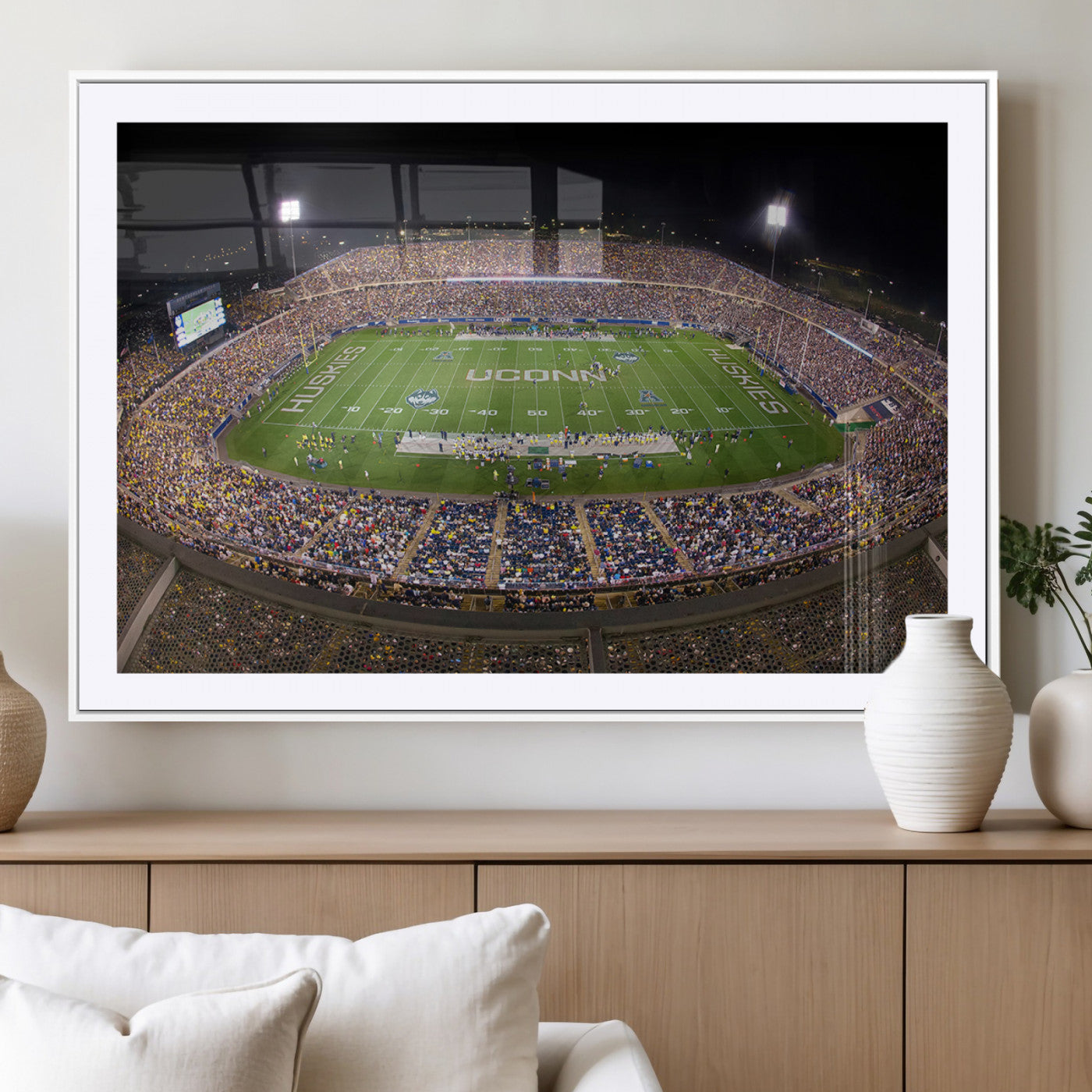 MGC-FP-36x24 - The University of Connecticut UCONN Huskies Football Team Print - East Hartford Pratt & Whitney