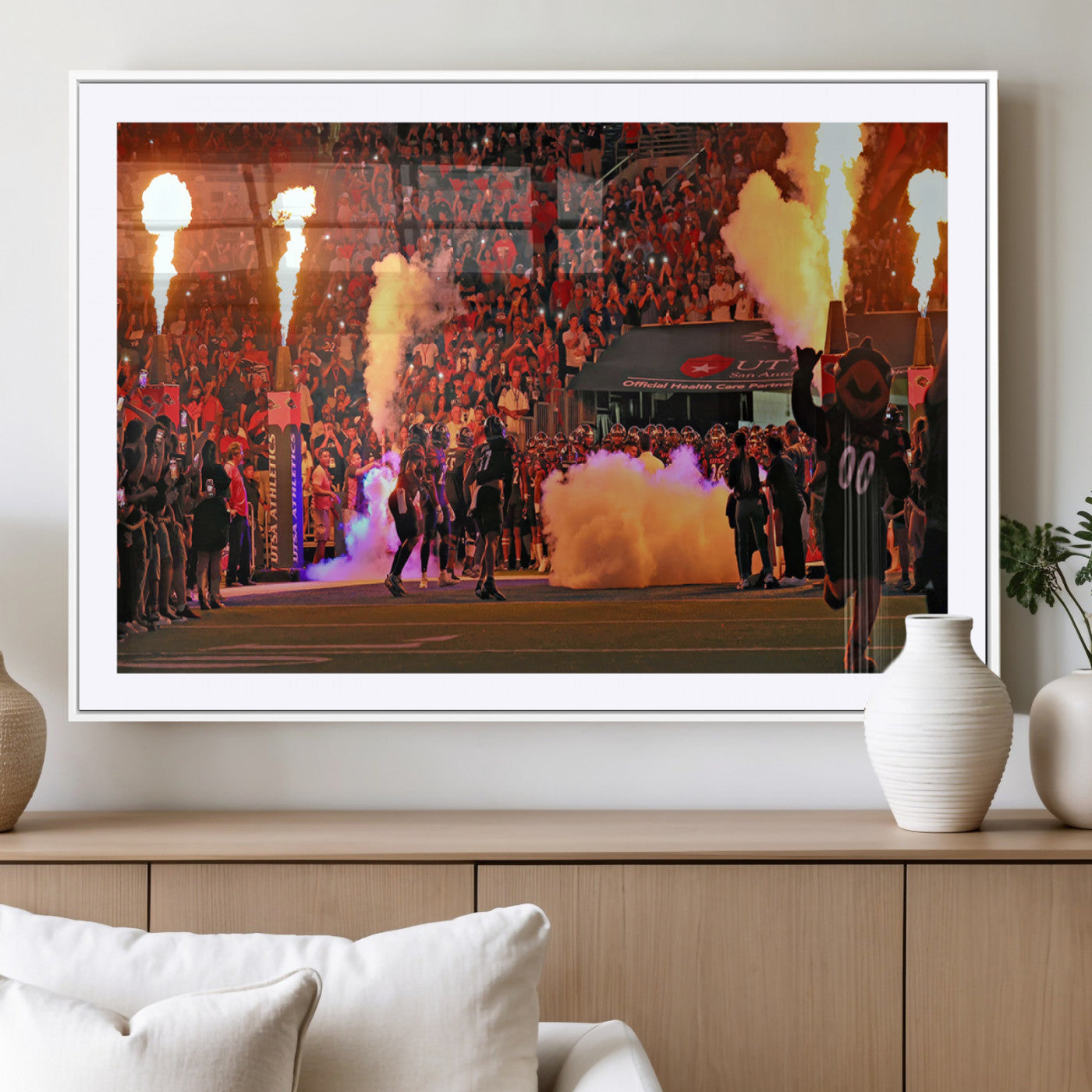 MGC-FP-36x24 - The University of Texas at San Antonio Roadrunners Football Team Print - San Antonio Alamodome Wall