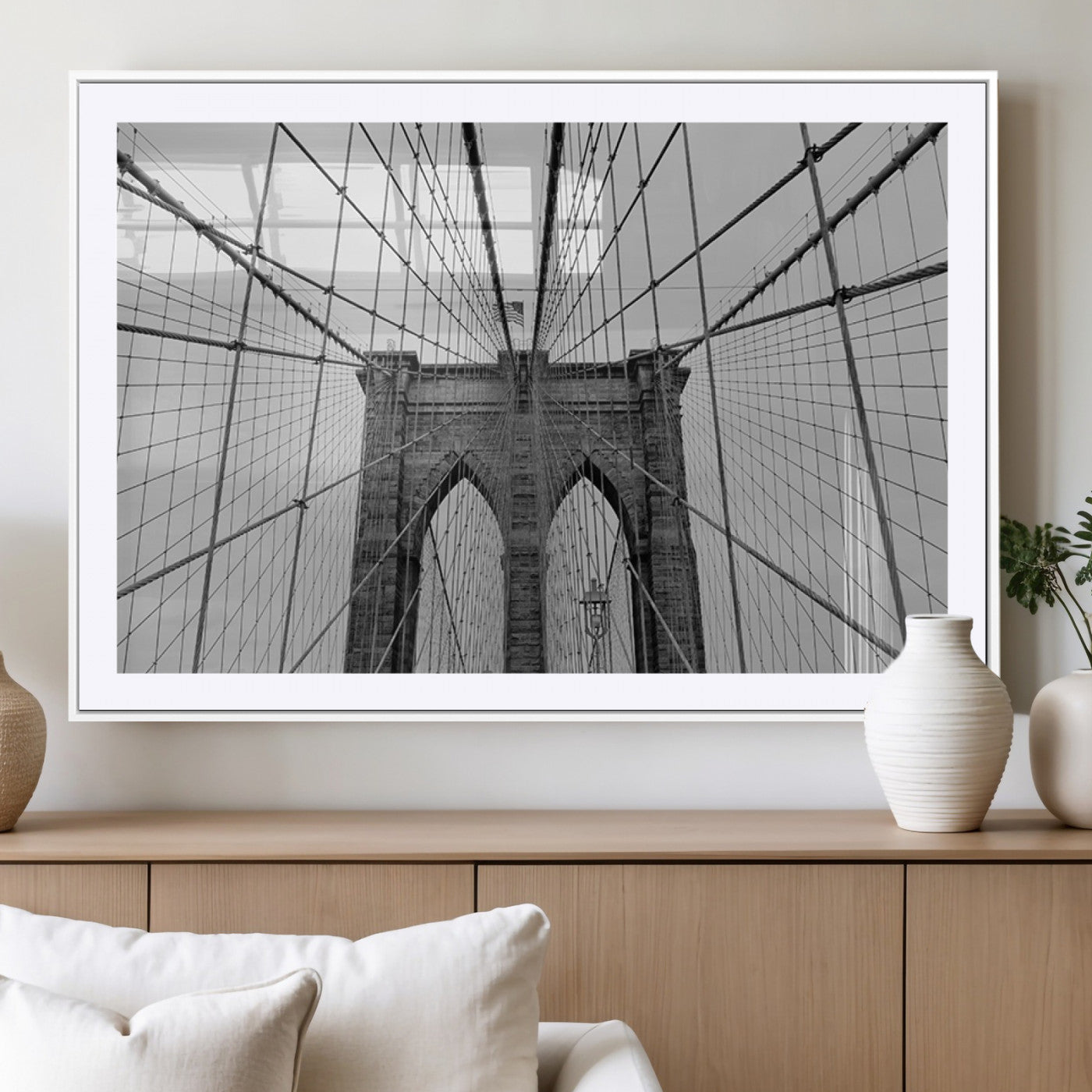 MGC-FP-36x24 - Large Brooklyn Bridge Wall Art Canvas Print
